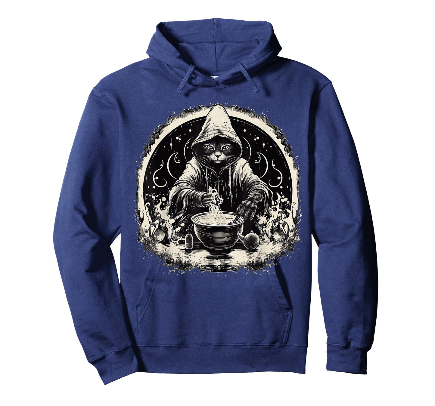 Halloween Black Cat Wizard Vintage Costume T-Shirt for Men Women