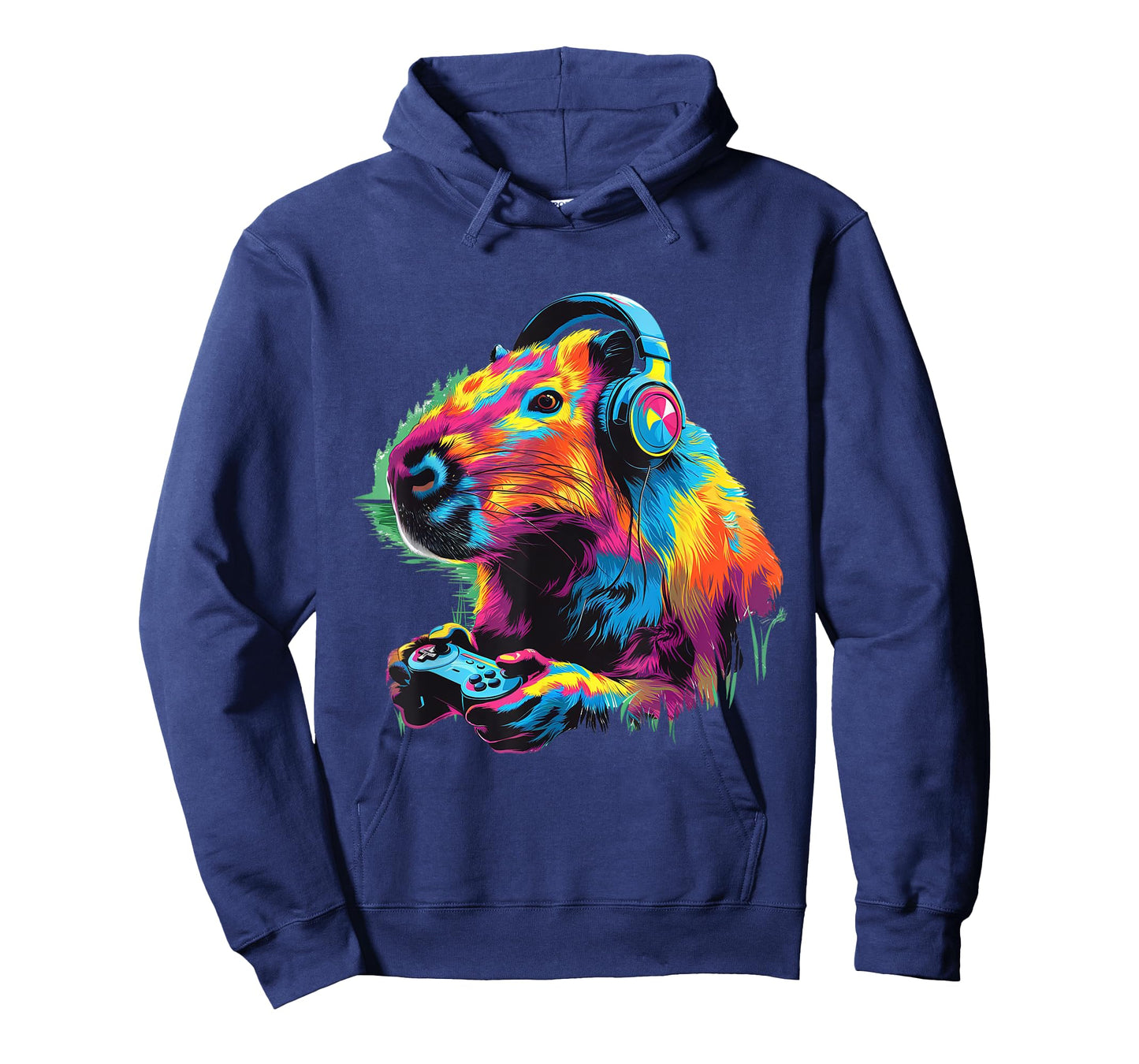 Colorful Capybara Funny Gamer Capybara Playing Video Games T-Shirt