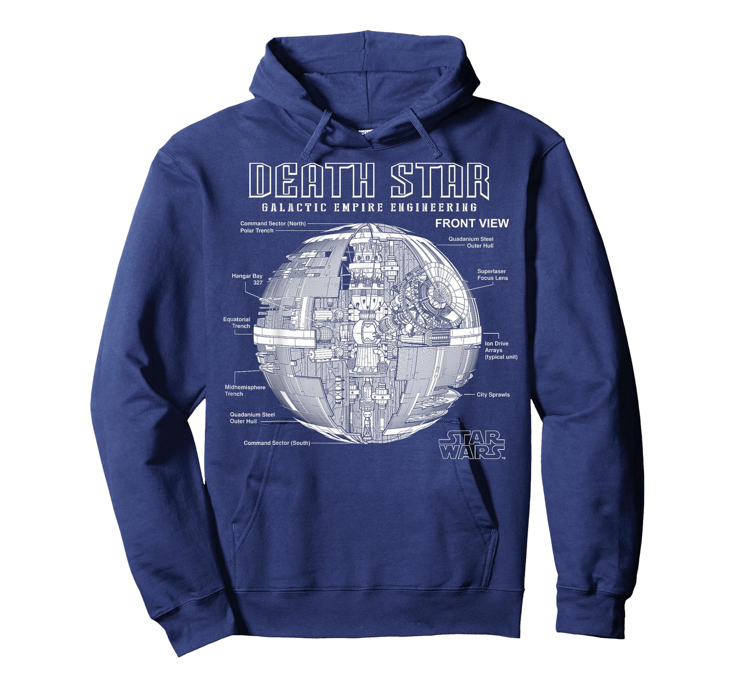 Star Wars Death Star Galactic Empire Engineering Diagram T-Shirt