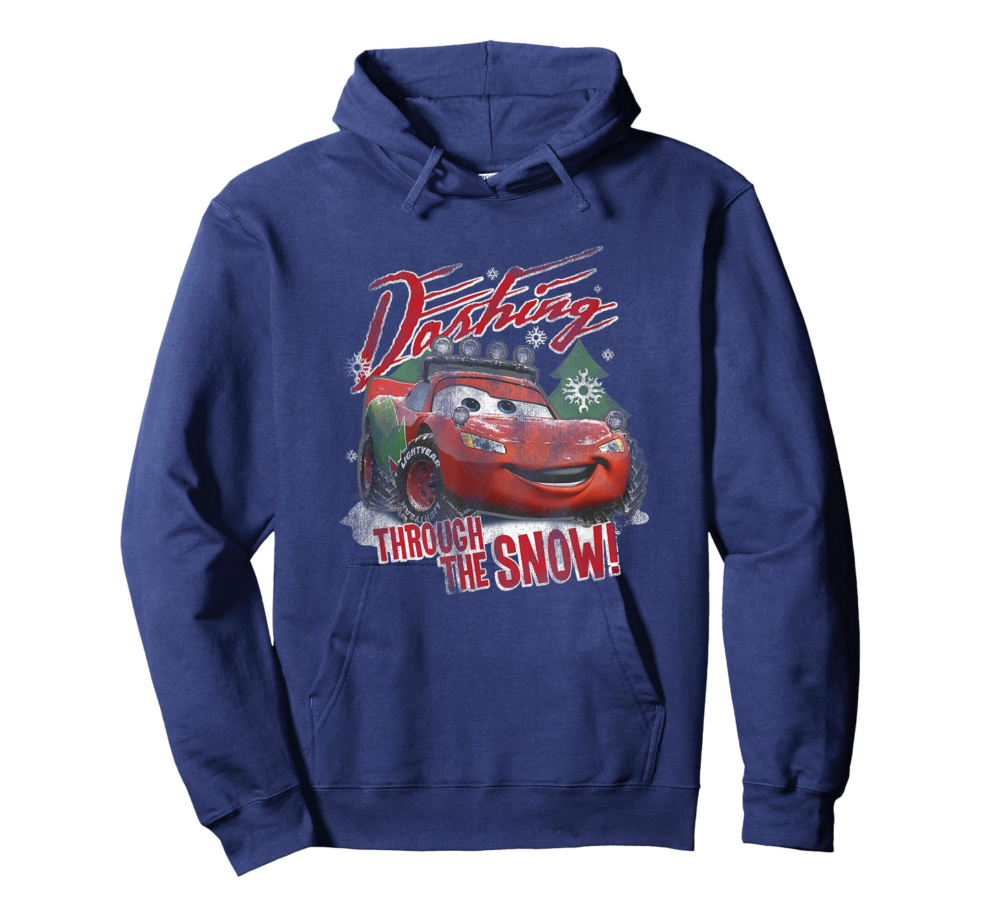 Disney Pixar Cars Christmas Dashing Through The Snow Faded T-Shirt