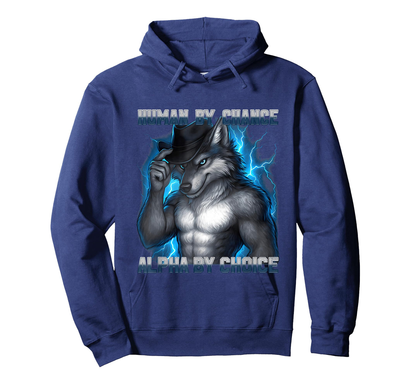 Funny Human by Chance Alpha by Choice Cool Alpha Wolf Meme T-Shirt
