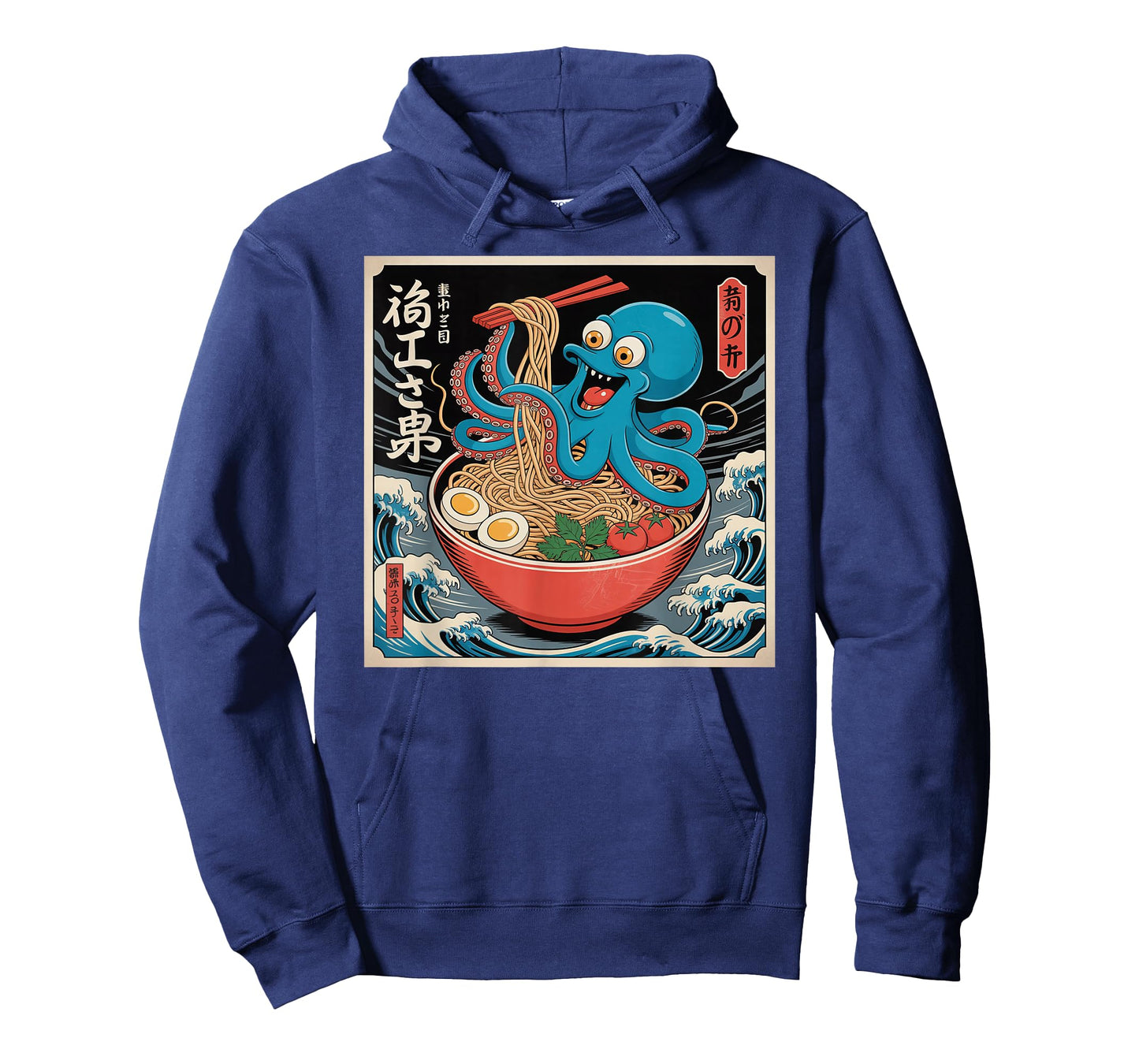 Octopus Ramen - Japanese Woodblock Wave Graphic T-Shirt