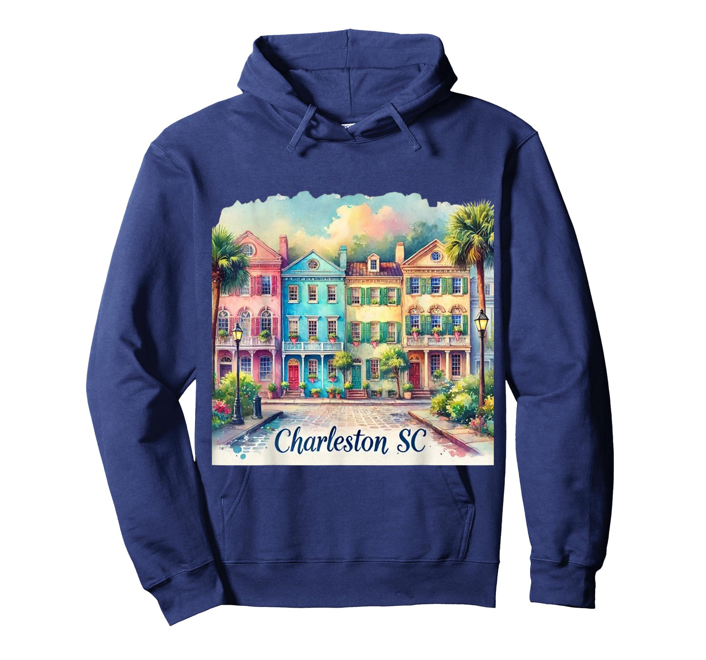 Charleston SC Rainbow Row Colorful Houses T-Shirt