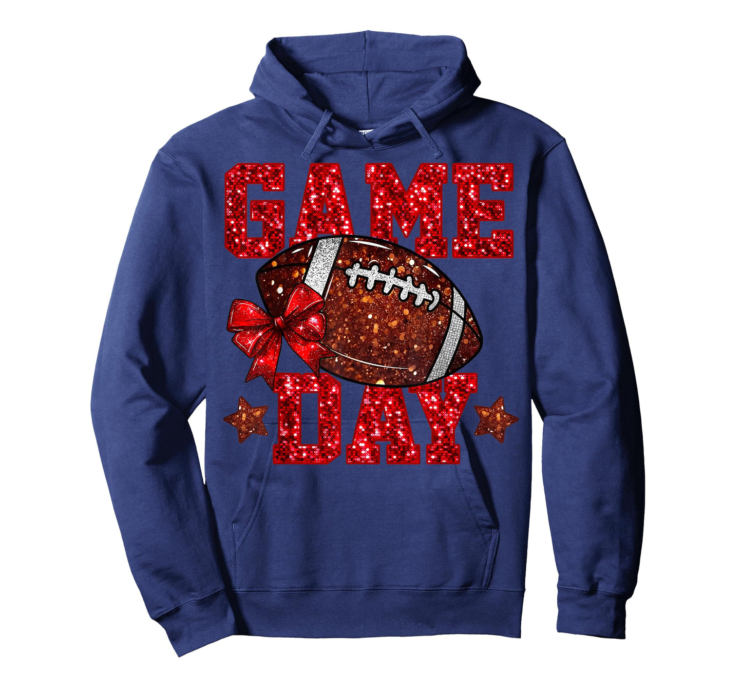 Game Day Football Red Coquette Bow Team Spirit Touchdown T-Shirt