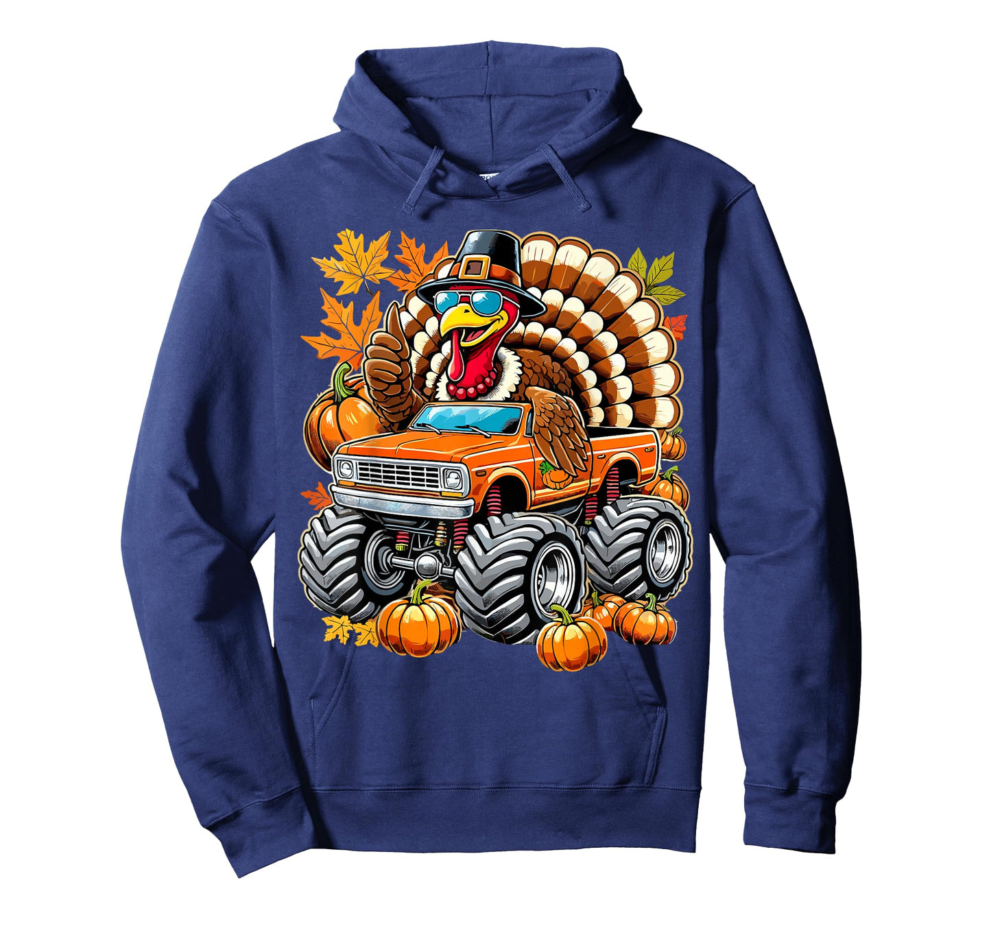 Thanksgiving Turkey Riding Monster Truck T-Shirt