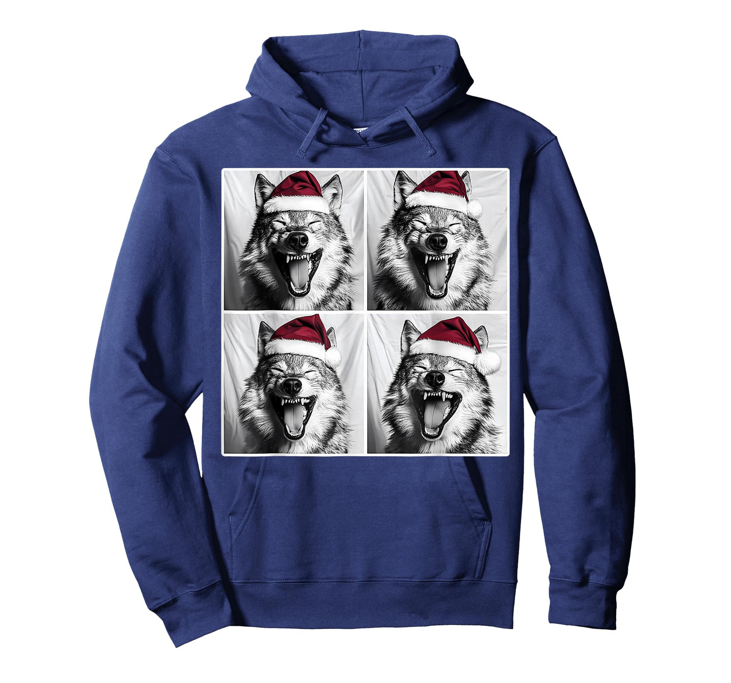Funny Wolf Selfie Shirt Christmas Selfie Xmas Wolf Meme T-Shirt