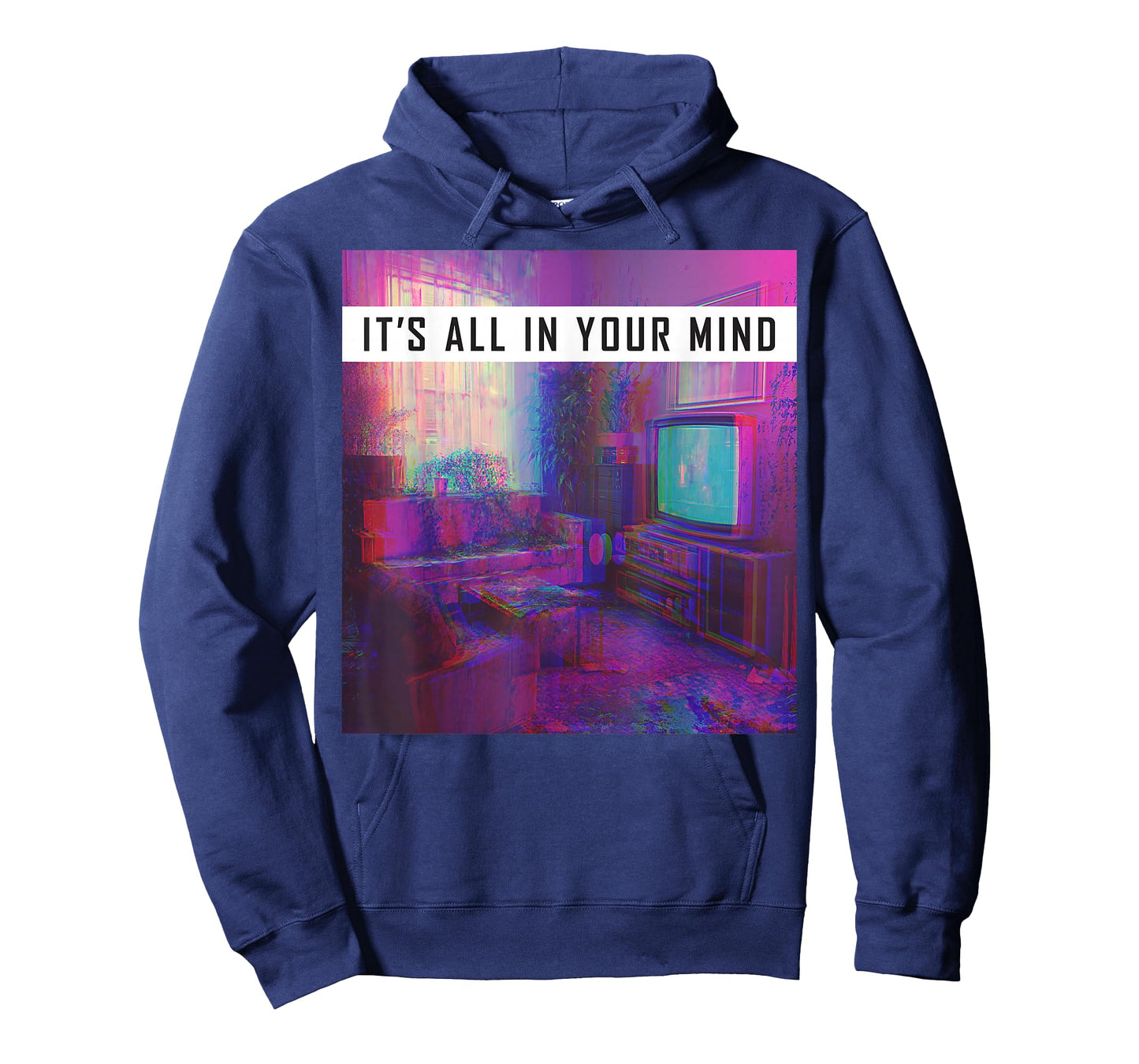 Vaporwave Aesthetic "It's All In Your Mind" Glitch Art T-Shirt
