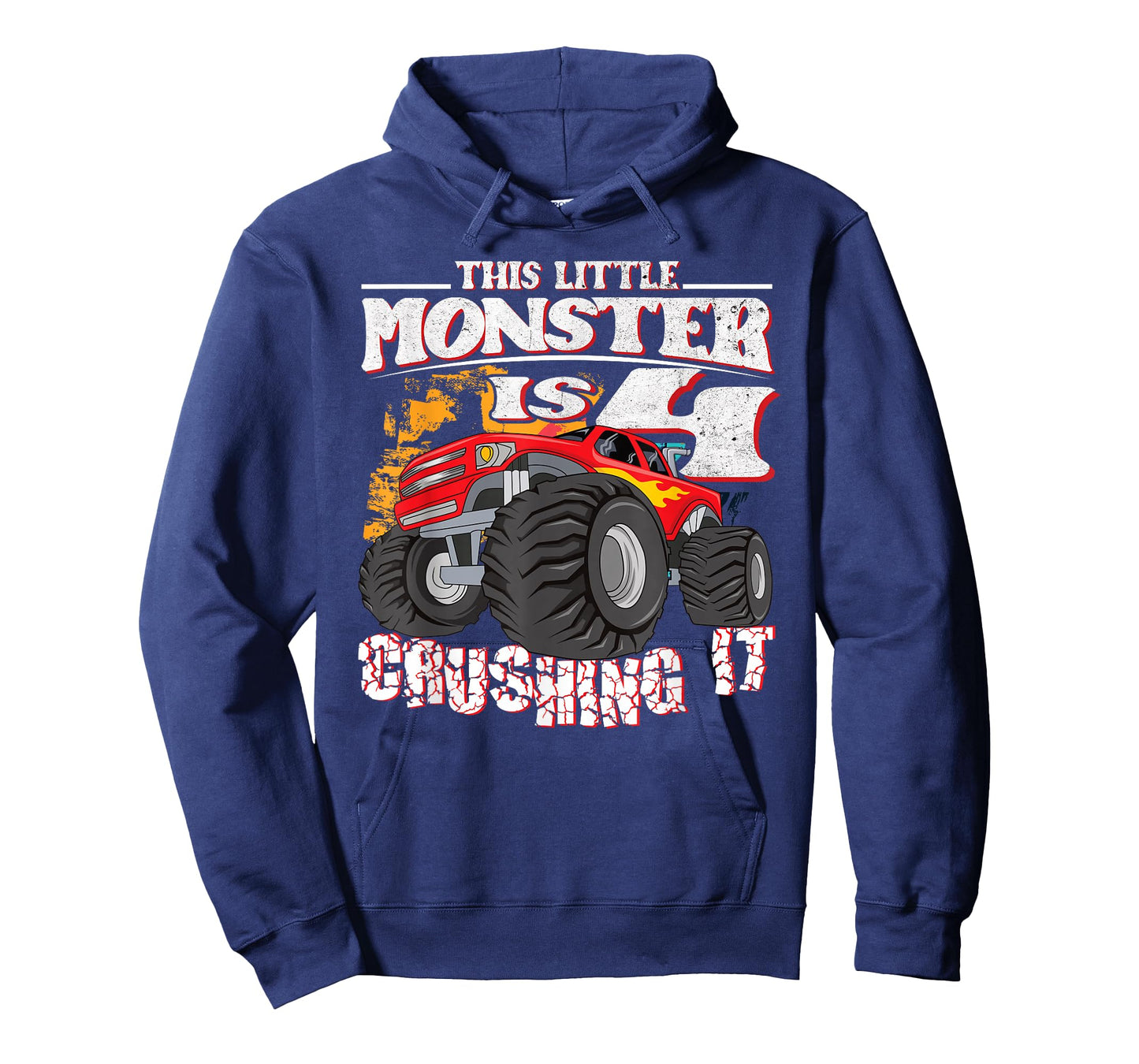 4th Birthday Kids This Little Monster Truck T-Shirt