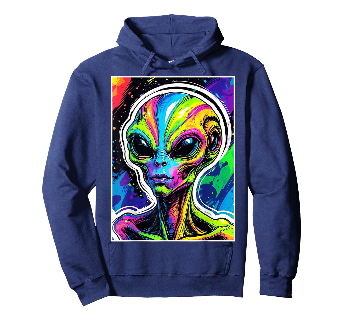 Alien Head Design Colorful Alien Rave Believe Ufo Believer T-Shirt