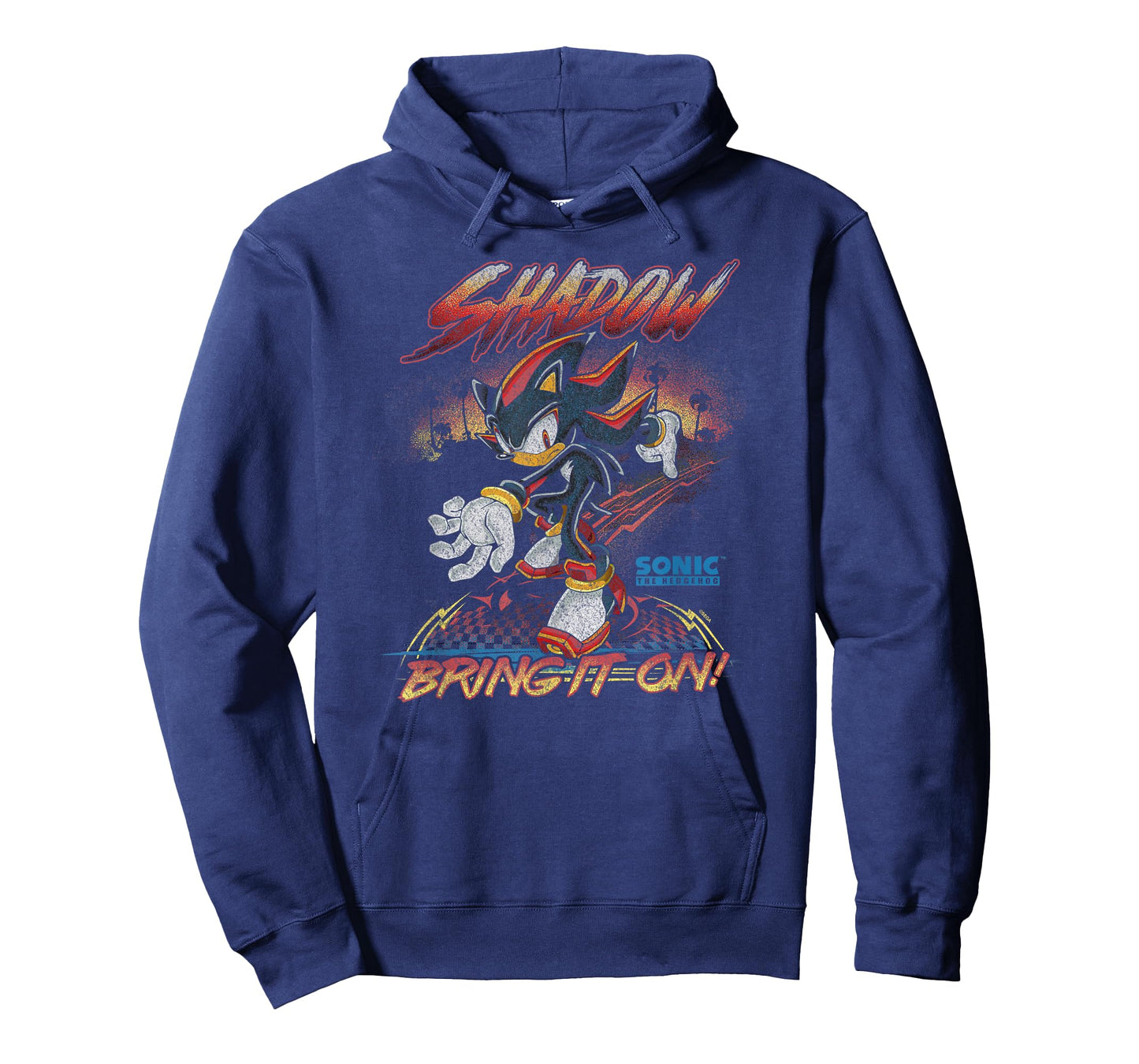 Sonic The Hedgehog Shadow Bring It On! Distressed Poster T-Shirt