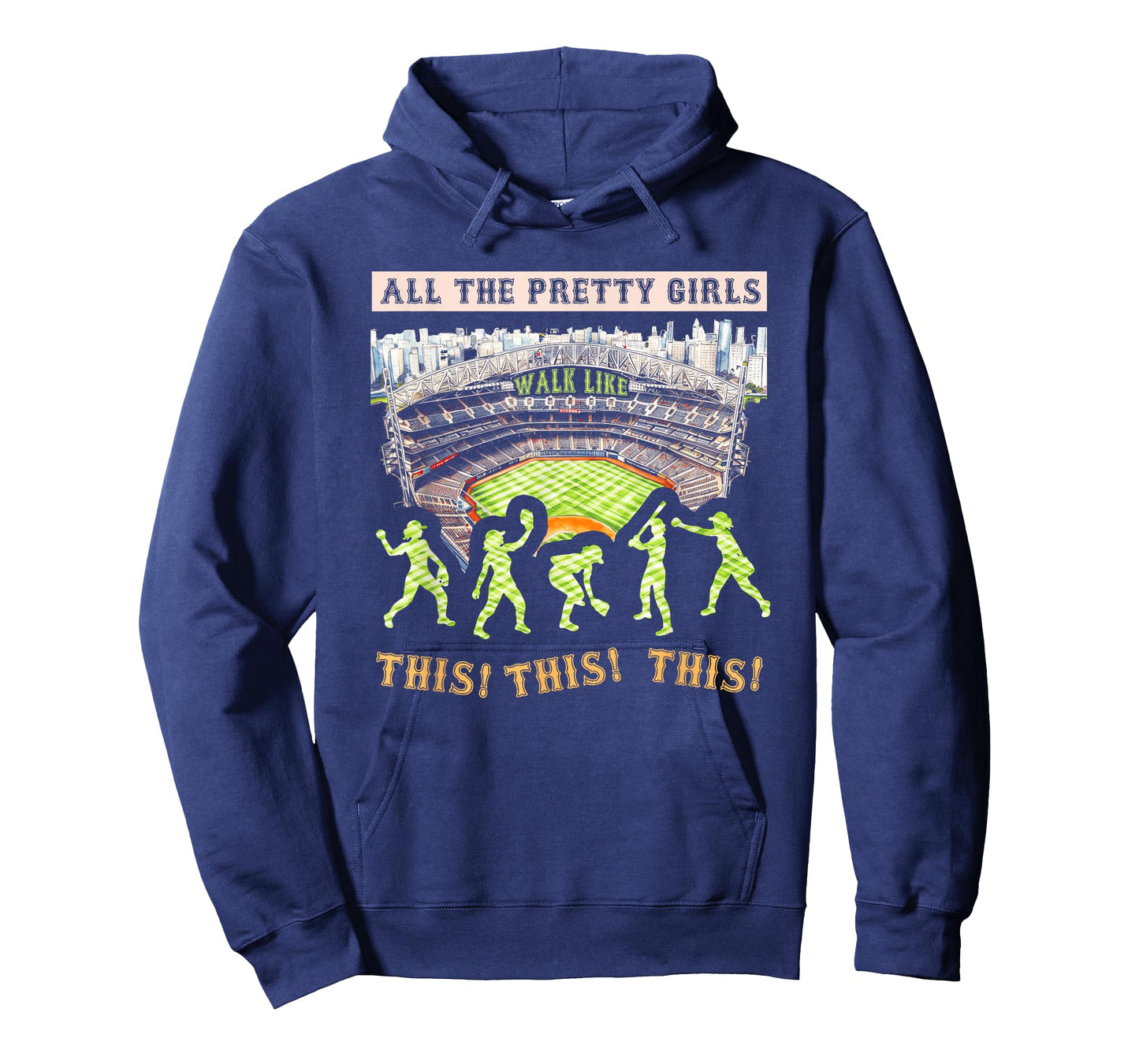 All The Pretty Girls Walk Like-This Baseball Softball Girl T-Shirt