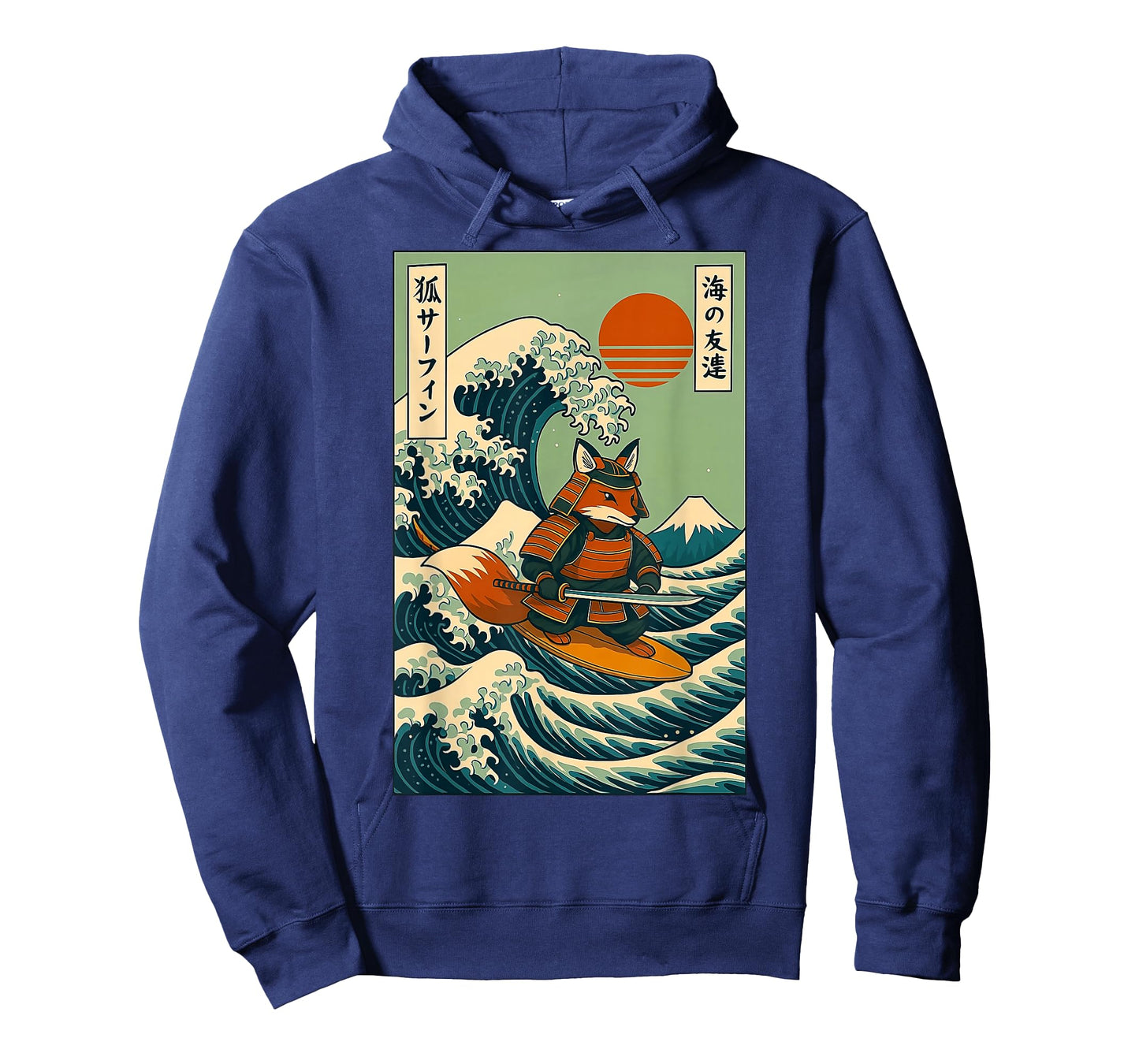 Fox Samurai Surfing Japanese Wave T-Shirt