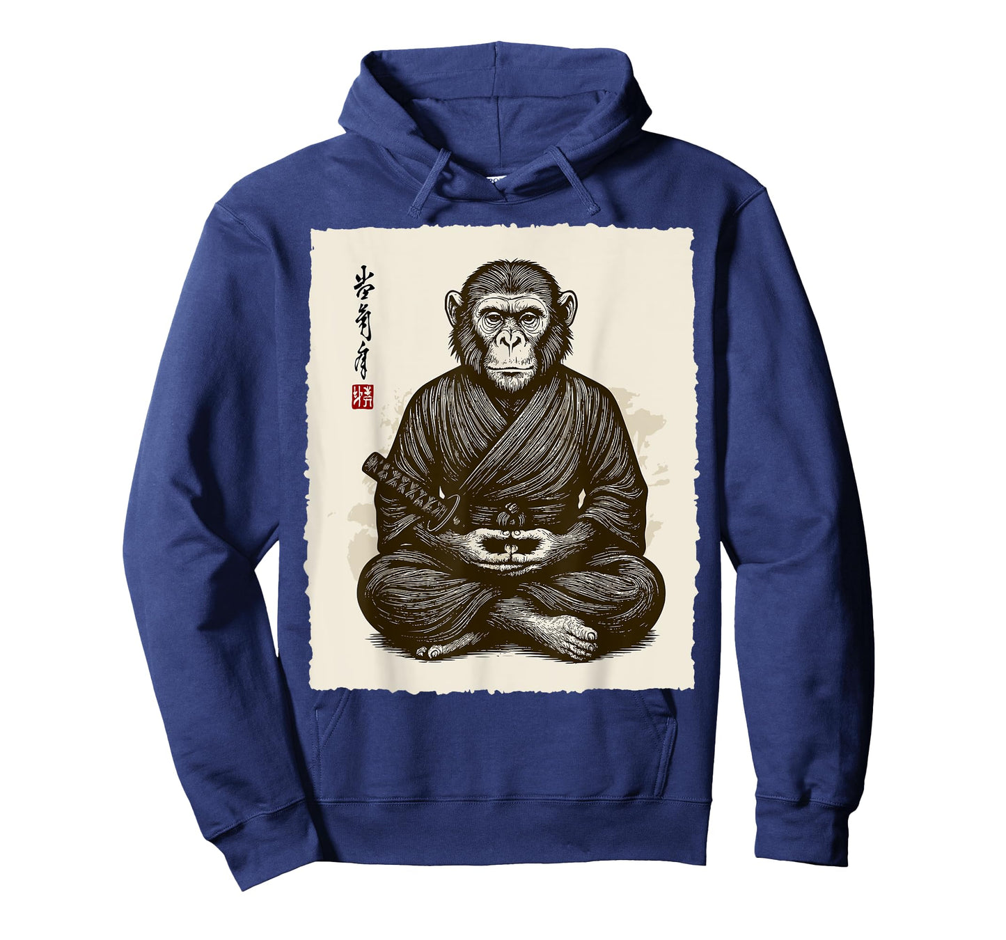 Samurai Warrior Monkey Japanese Katana Bushido Animal Art T-Shirt