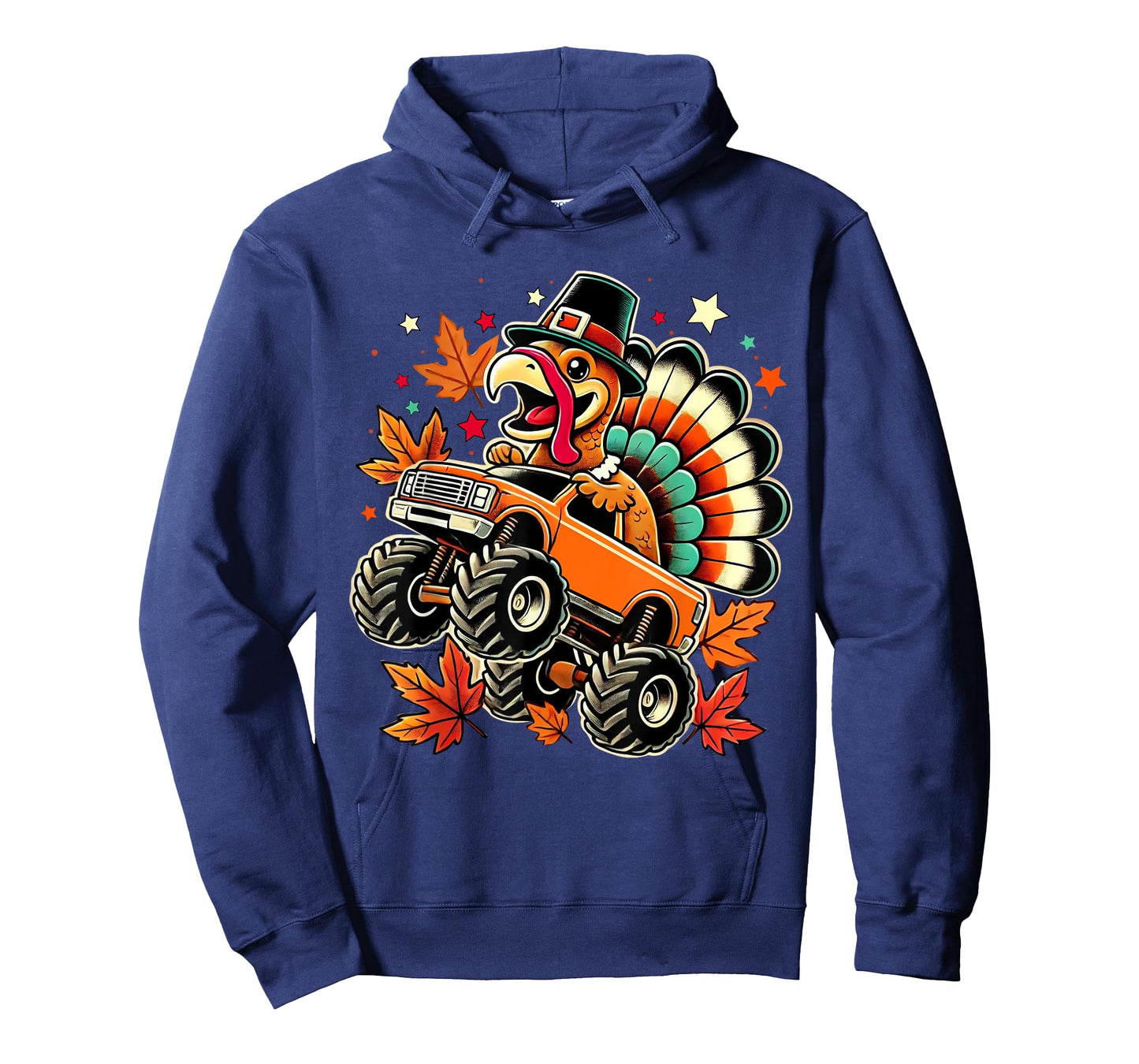 Funny Turkey Driving Monster Truck Thanksgiving Boys Toddler T-Shirt