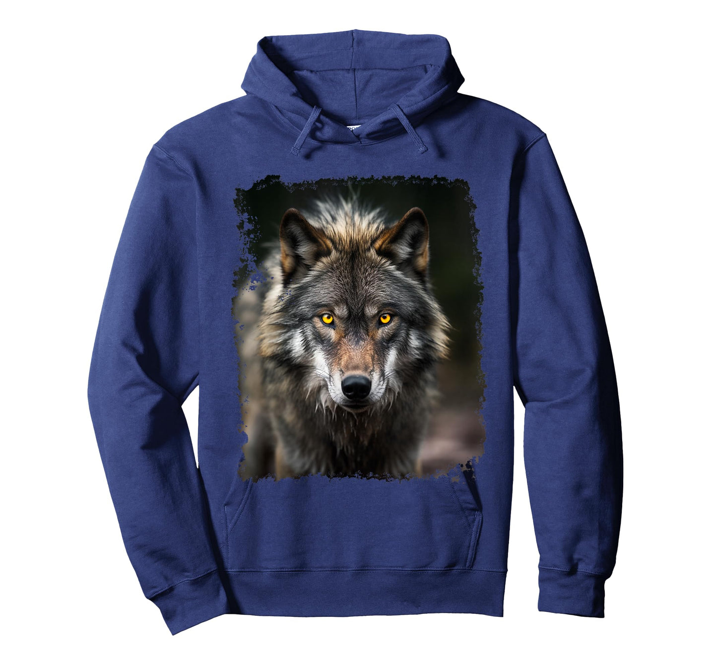 Noah&Friends Unisex Vintage Wolf T-Shirt, Black, Small, Short Sleeve