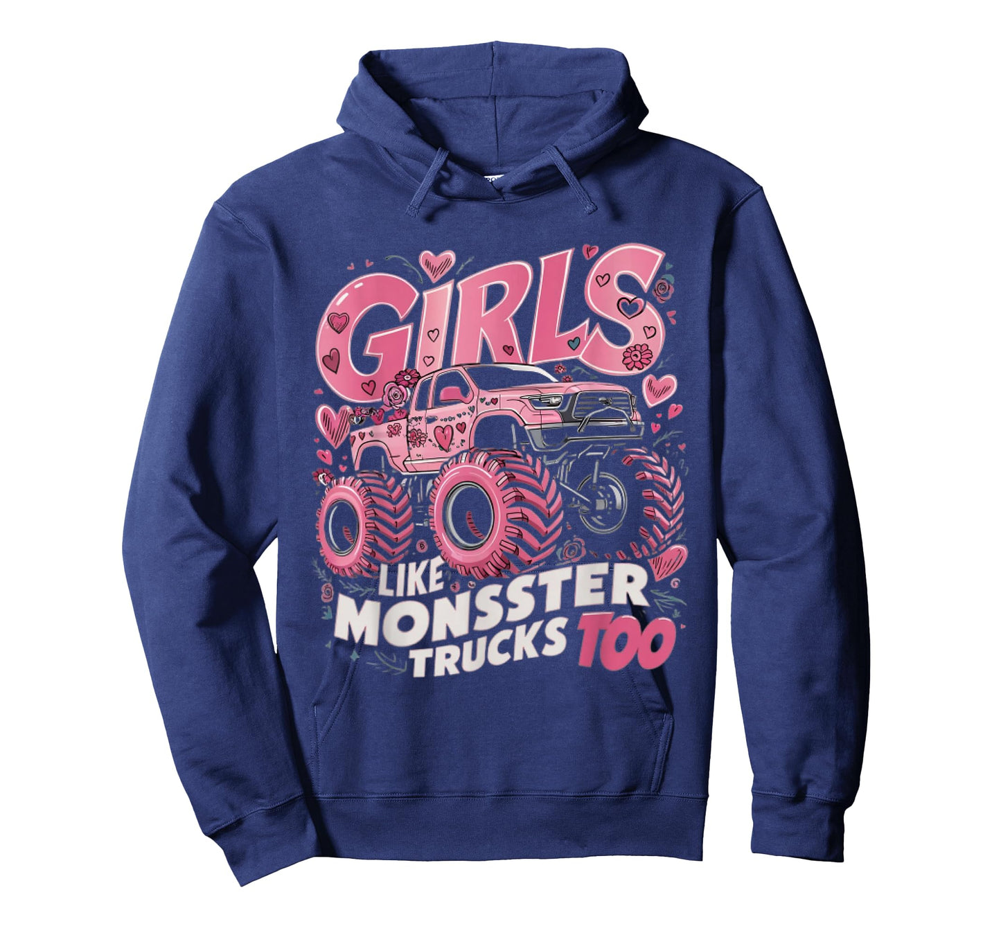 Cute Monster Truck Girls Like Monsters Too T-Shirt