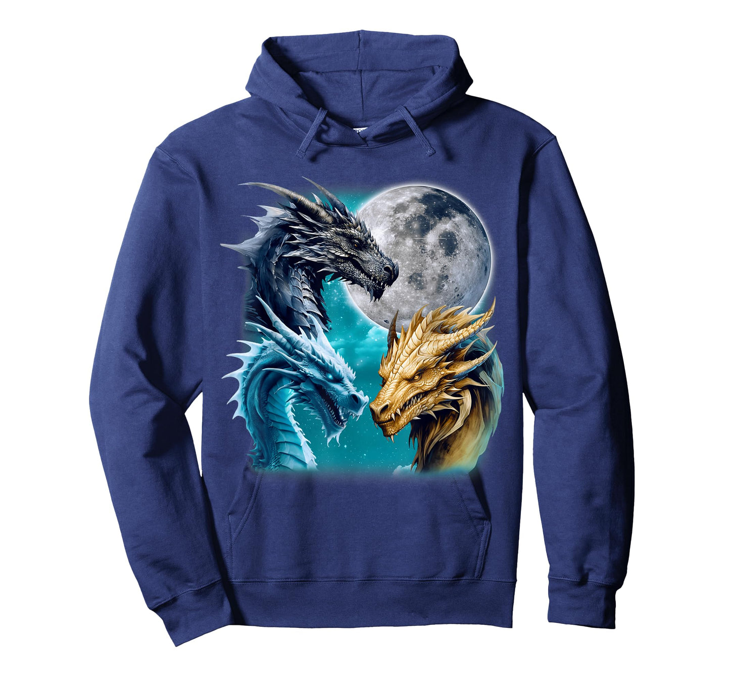 Three Dragons Moon Mythical Creature Three Wolf Parody T-Shirt