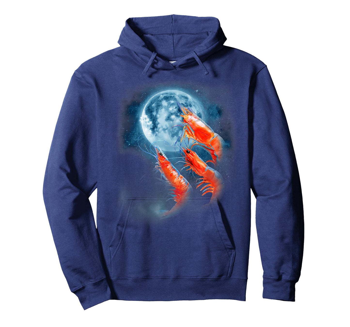 Funny Prawn Shirt - Shrimp Shirt - Howling at the Moon T-Shirt