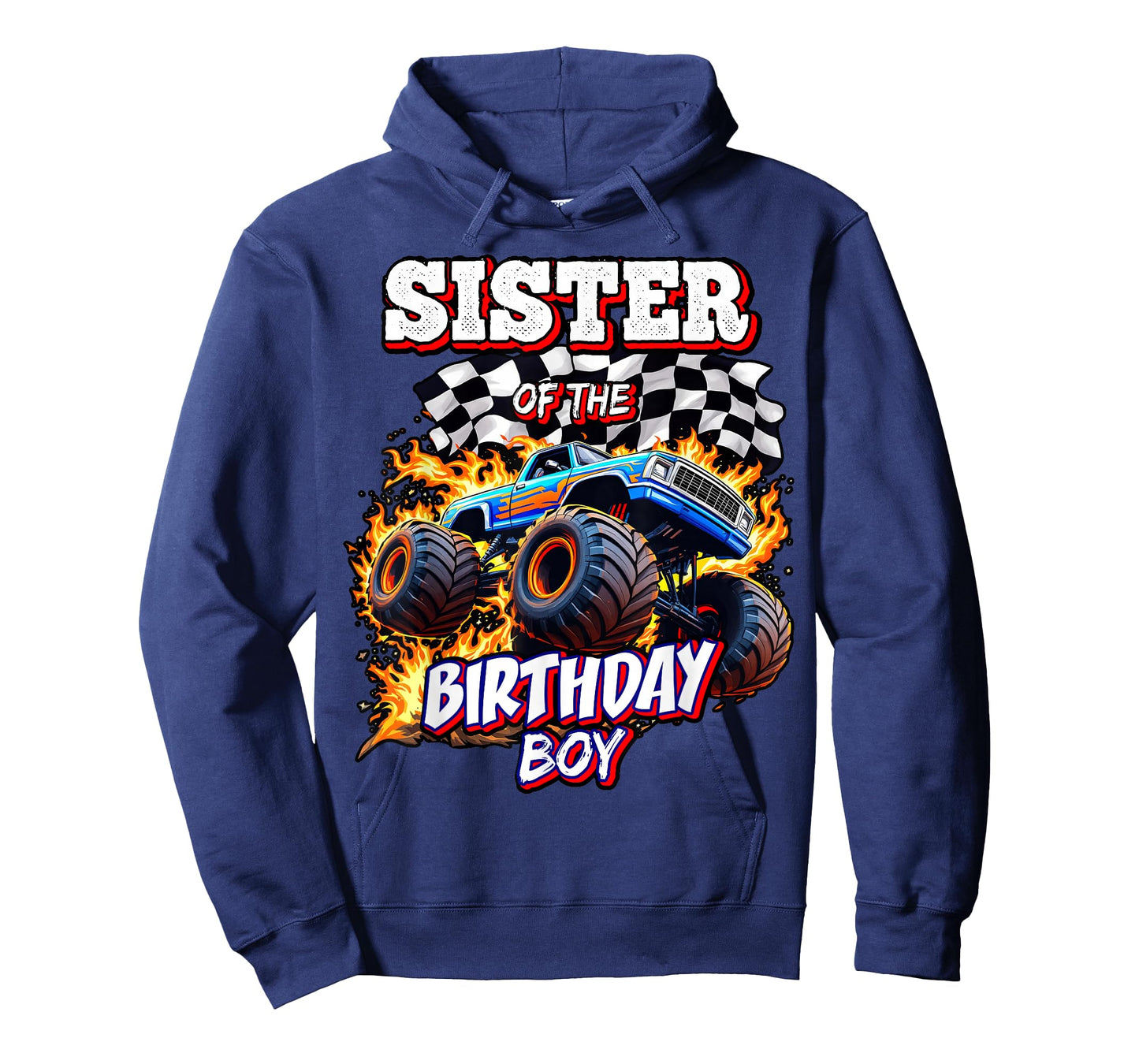 Sister of the Birthday Boy Monster Truck Birthday Party T-Shirt