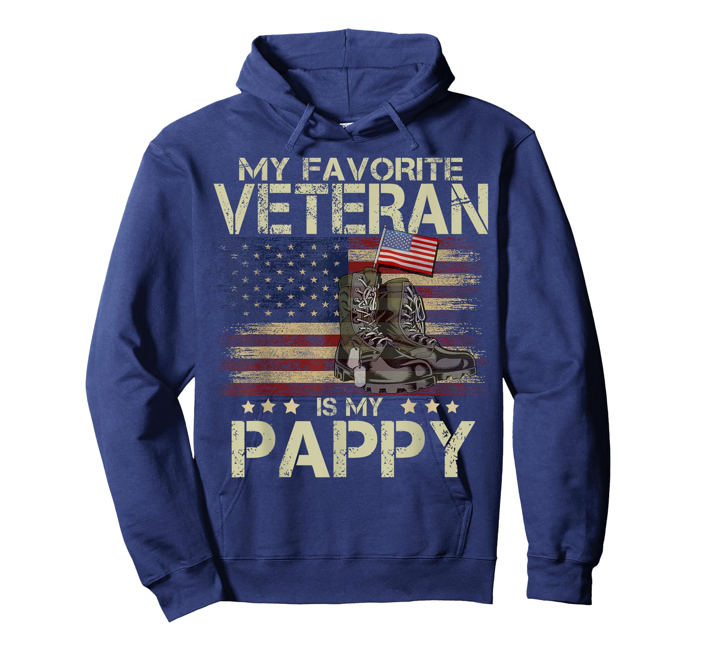 My Favorite Veteran Is My Pappy Shirt Flag & Military Boots T-Shirt