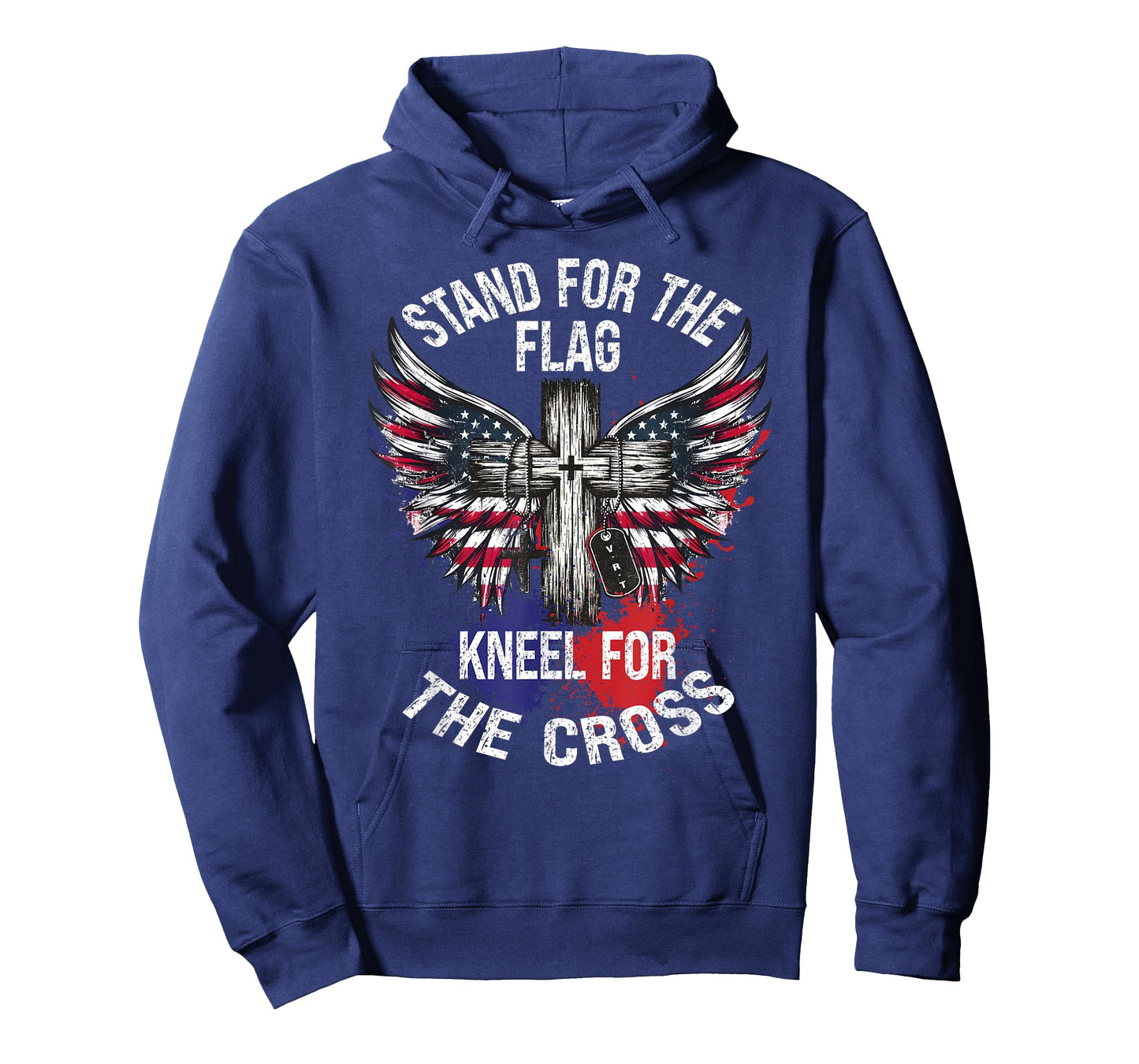 Stand for The Flag Kneel for The Cross US Patriotic Military T-Shirt