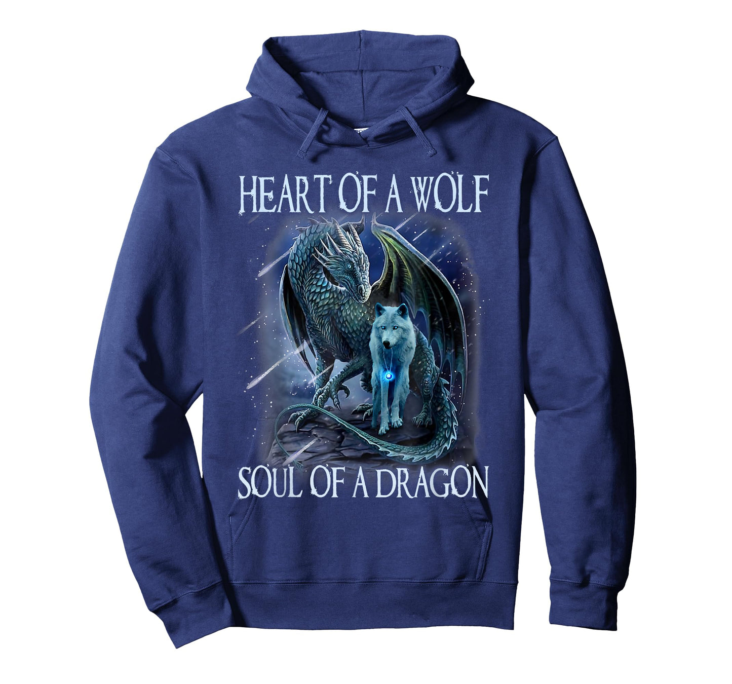 Heart of Wolf Soul of A Dragon - Cool Dragon - Wolf Warrior T-Shirt