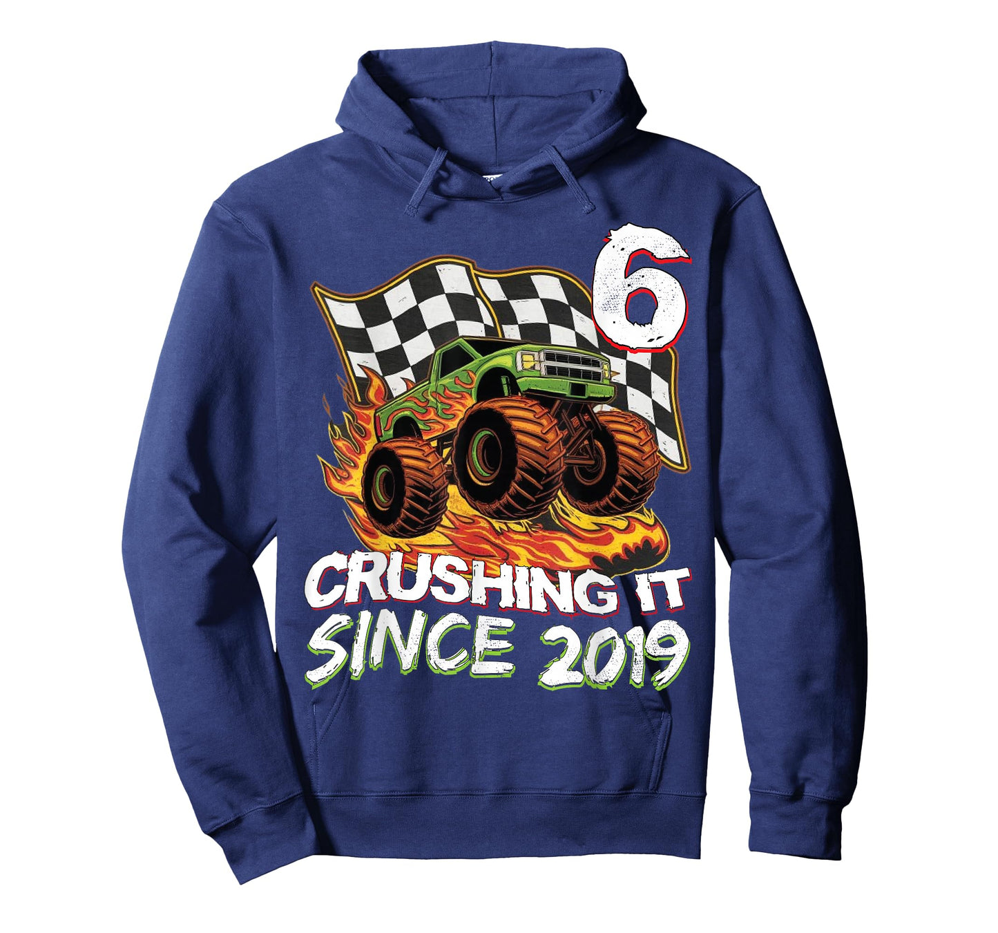 Birthday Monster Truck 6 year Old Boys 6th Party Born 2019 T-Shirt