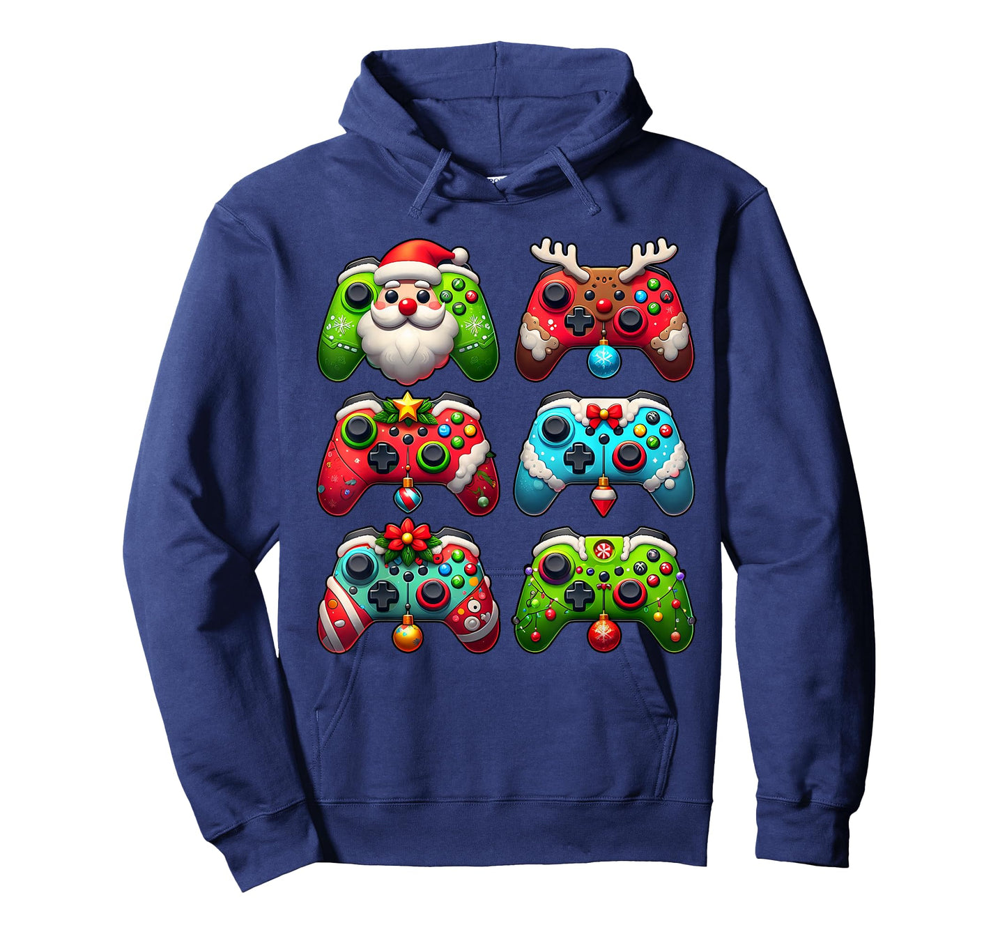Christmas Santa Elf Lights Gaming Controllers Xmas Boys Kids T-Shirt