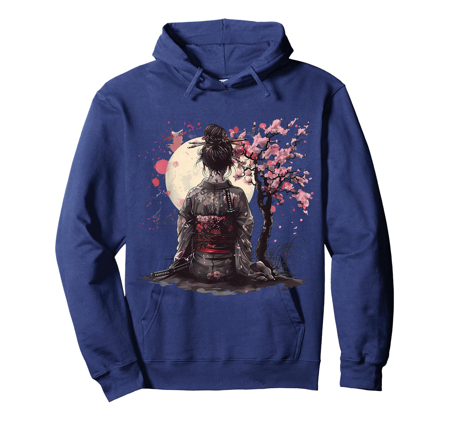 Japanese Samurai Girl Sakura Cherry Blossom Japanese Geisha T-Shirt