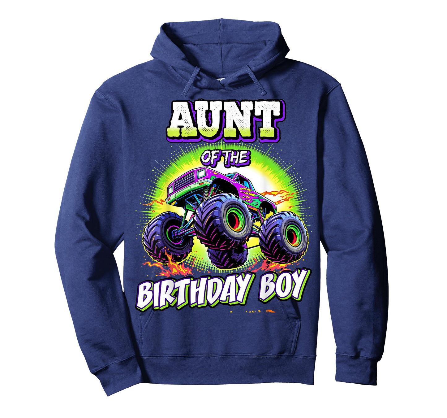 Aunt of the Birthday Boy Monster Truck Birthday Party T-Shirt