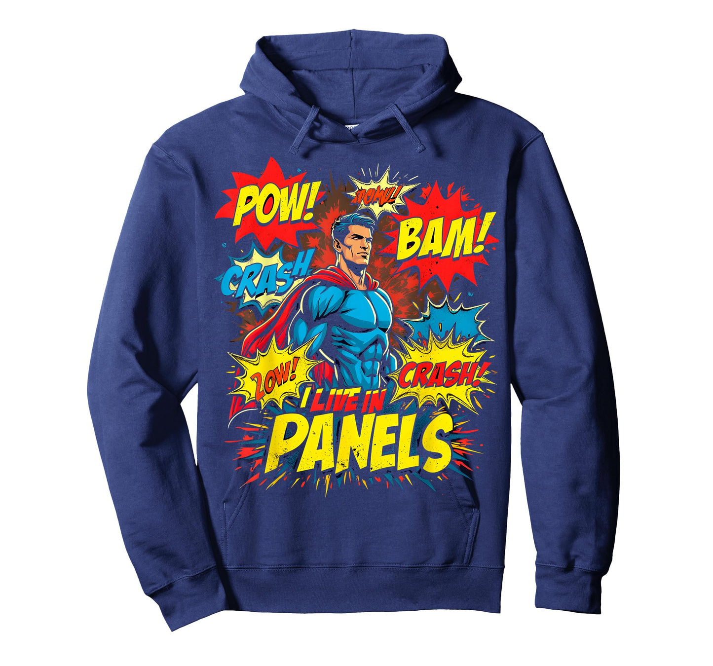 I Live in Panels Superhero Comic Book Style T-Shirt