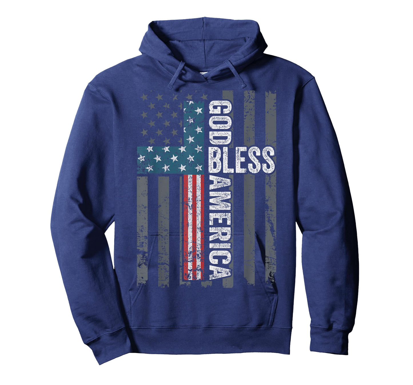 God Bless America - Patriotic Christian Cross USA Flag T-Shirt