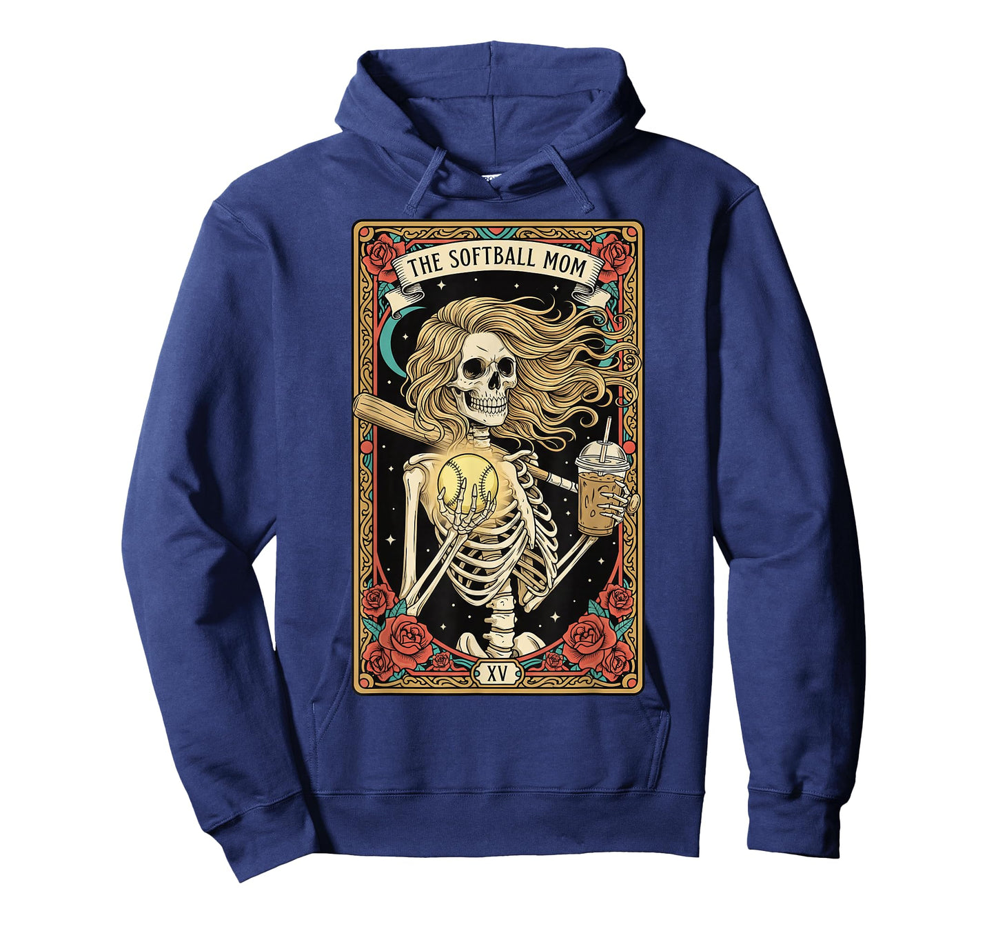 Softball Mom Tarot Card Skeleton Softball Mama Mothers Day T-Shirt