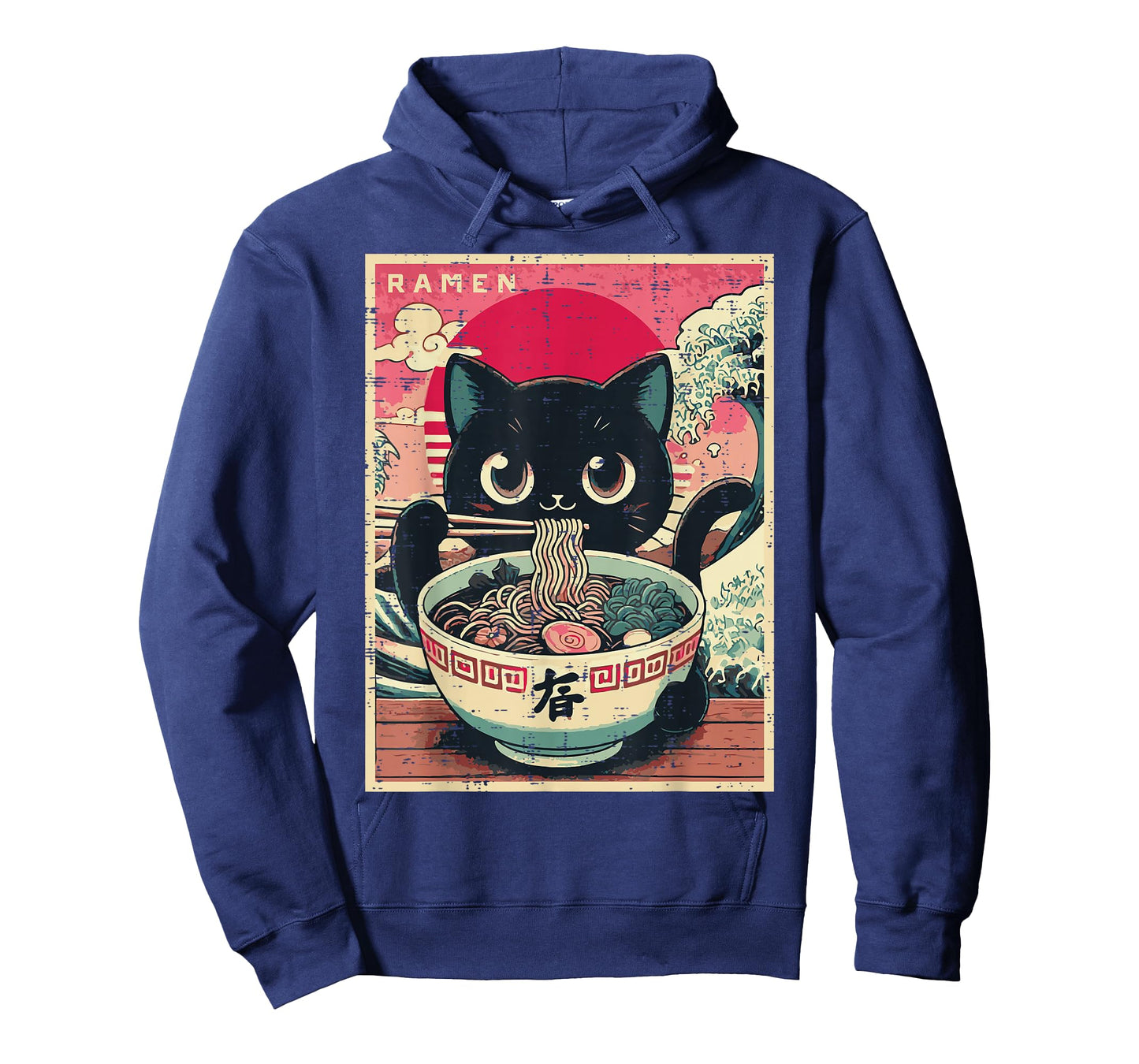 Japanese Anime Cat Ramen Kawaii Poster Art Girls Kids Women T-Shirt