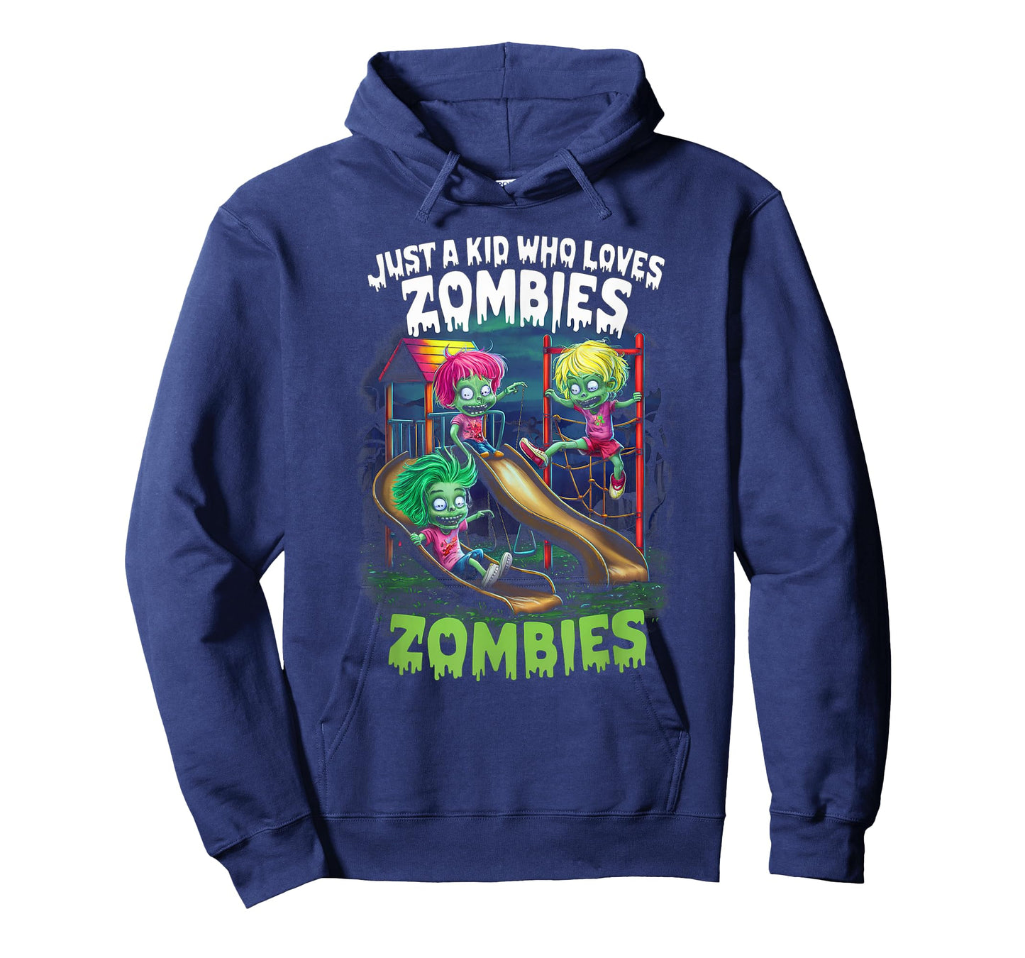 Just A Kid Who Loves Zombies Funny Halloween Costume T-Shirt