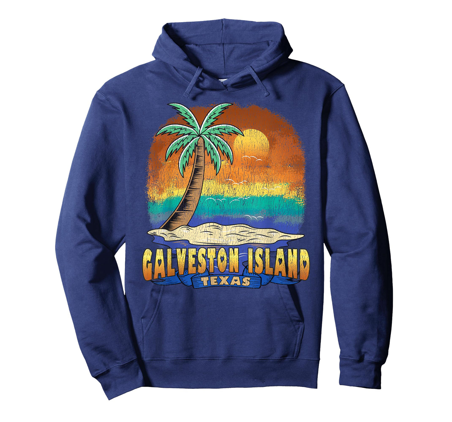 GALVESTON ISLAND TEXAS | Vintage Distressed Souvenir T-Shirt