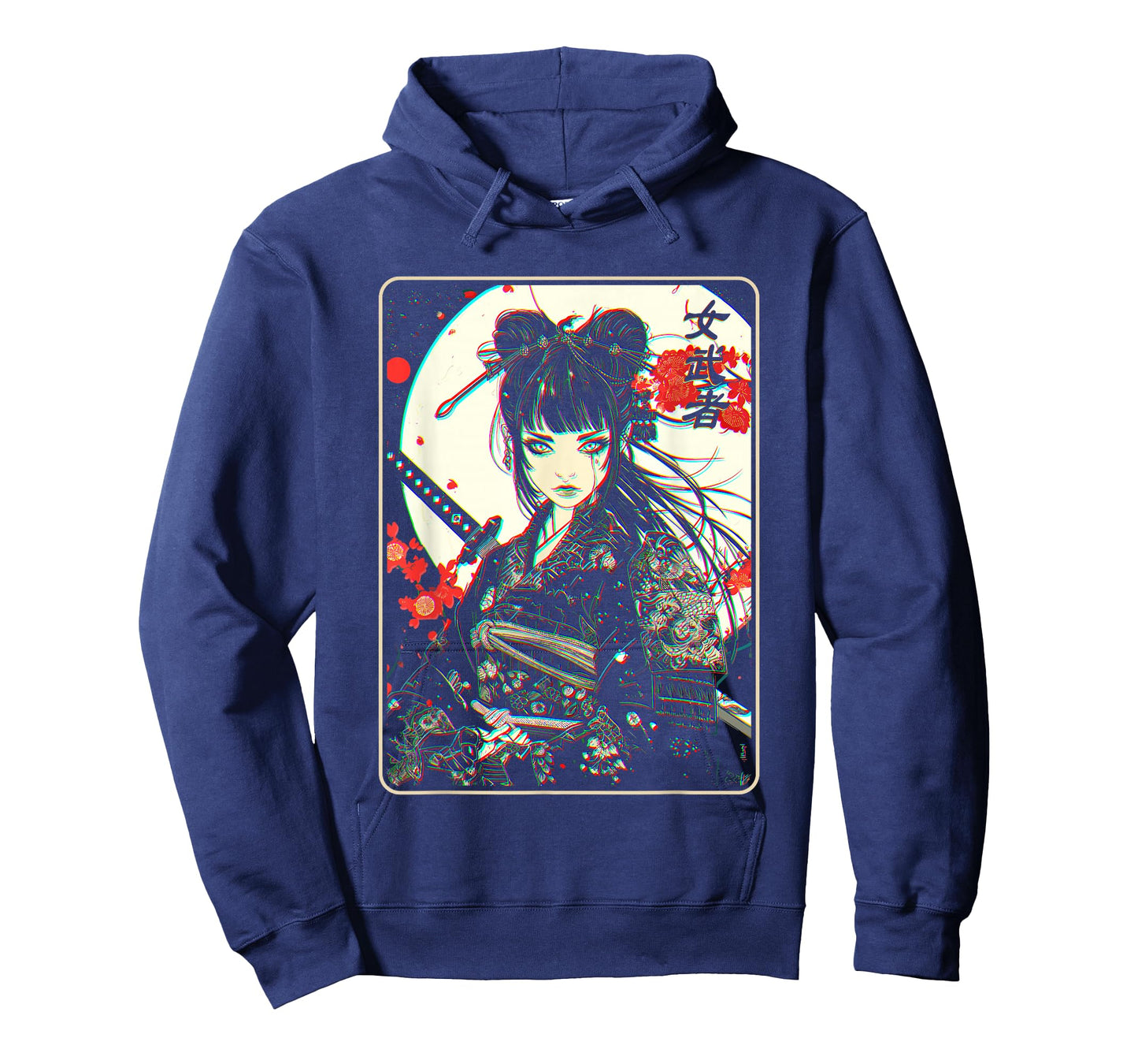 Japanese Gothic Anime Samurai Art Woman With Katana Sword T-Shirt