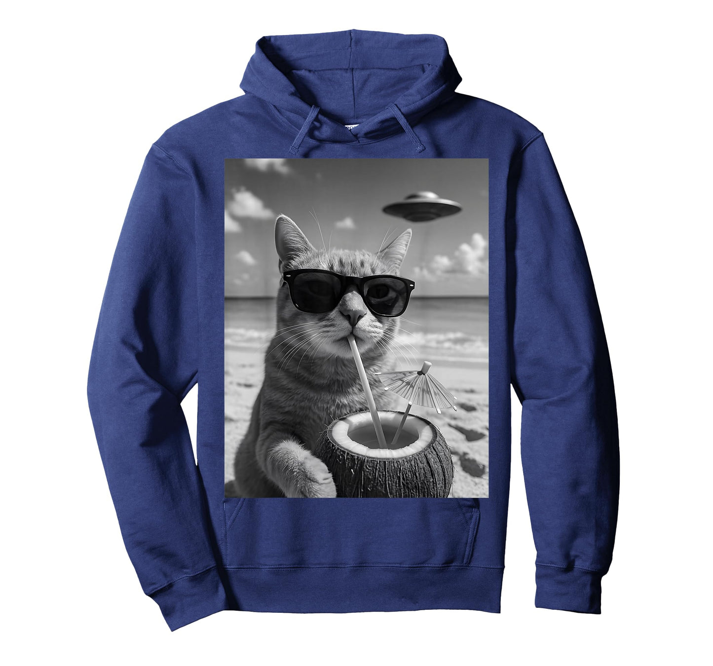 Cat Beach Selfie Ufo T-Shirt