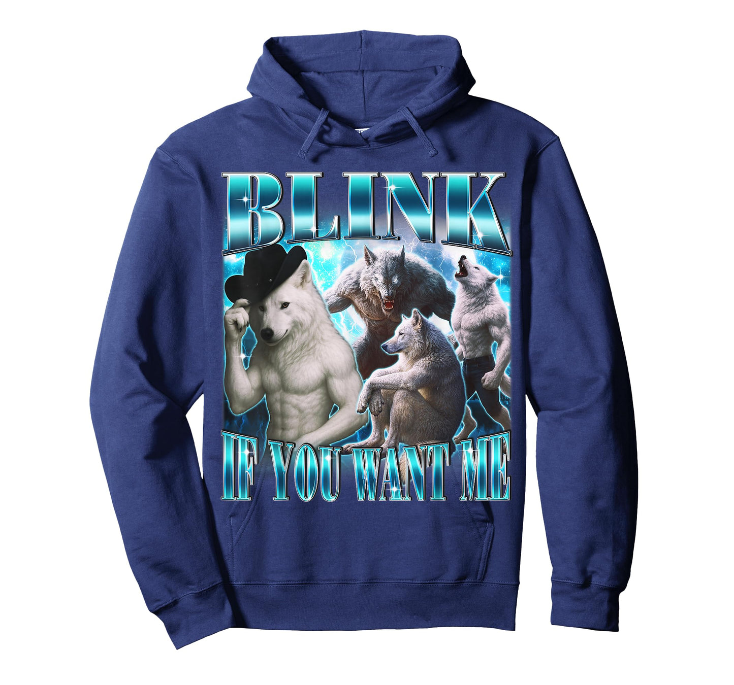 Blink If You Want Me Alpha Werewolf Funny Joke Meme T-Shirt
