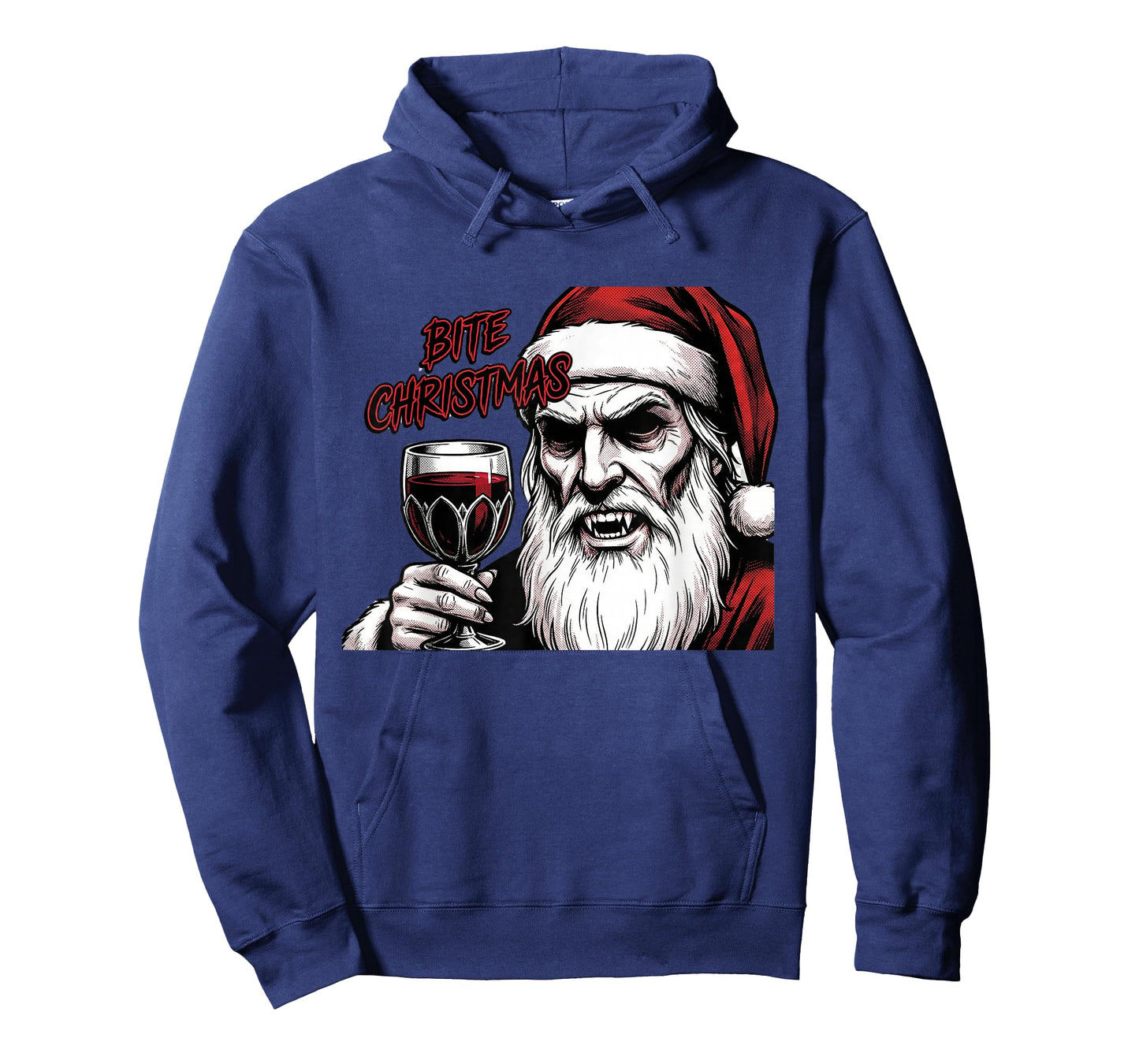 Bite Christmas Vampire Santa Claus Vintage Comic Book Style T-Shirt