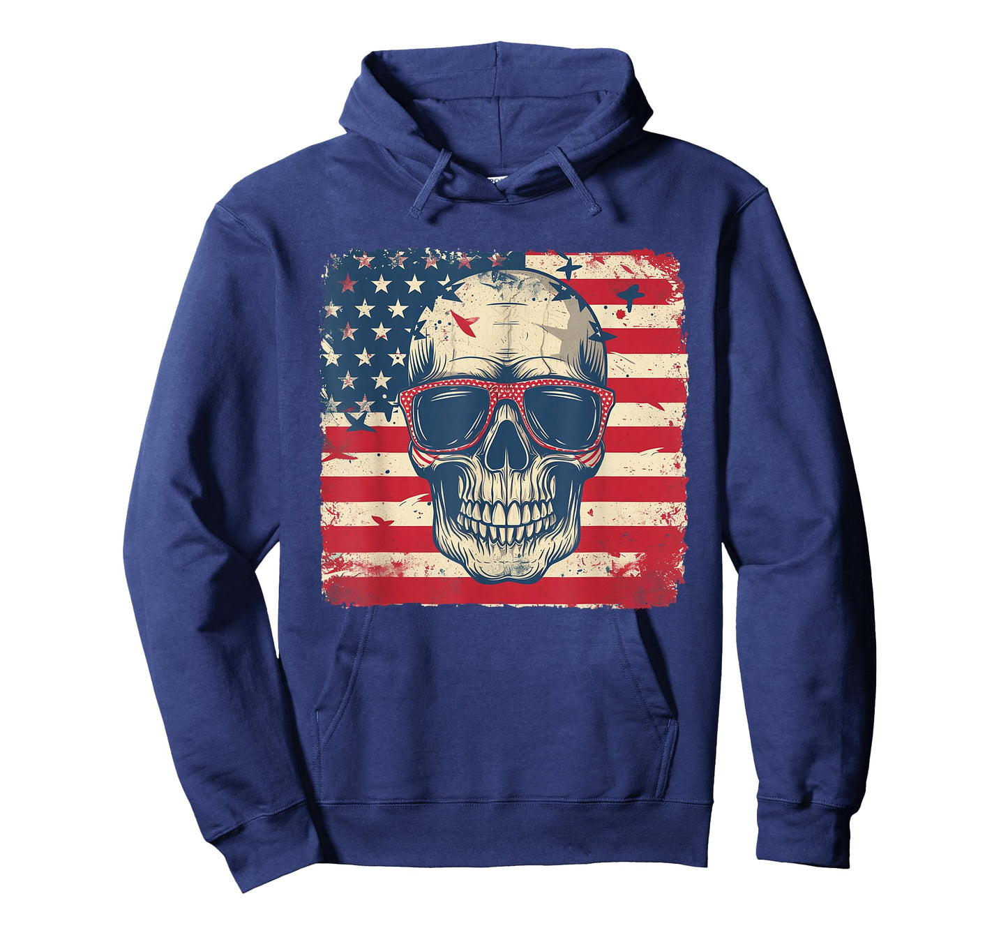 Patriotic 4th of July Shirt Skull Men Women Kids T-Shirt