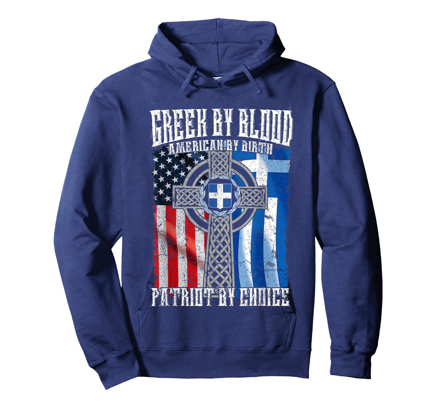 Greek by Blood American by Birth Patriot by Choice Flag T-Shirt