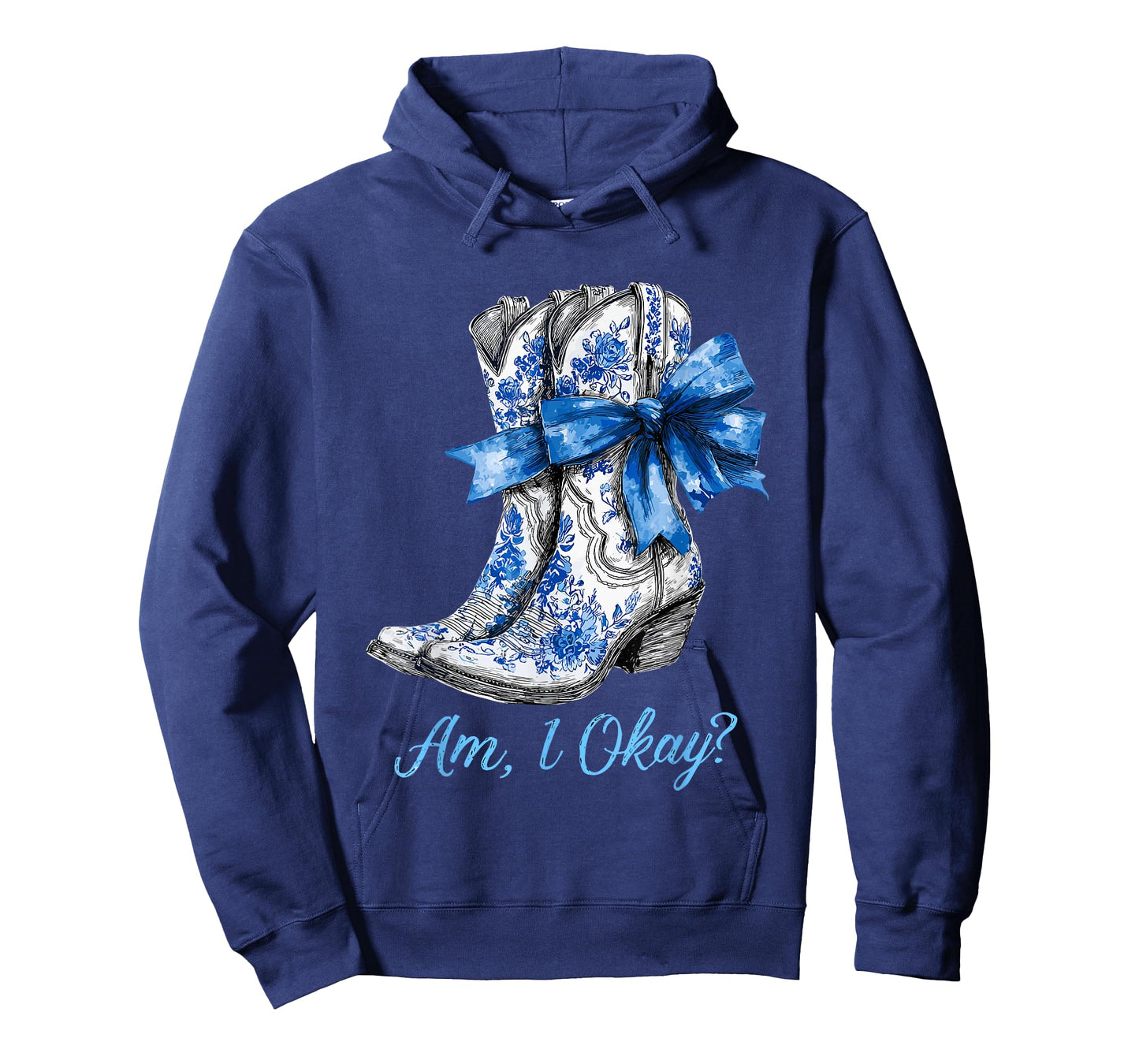 Am I Okay Boot Western Texas Cowgirl Coquette Bow Women Girl T-Shirt