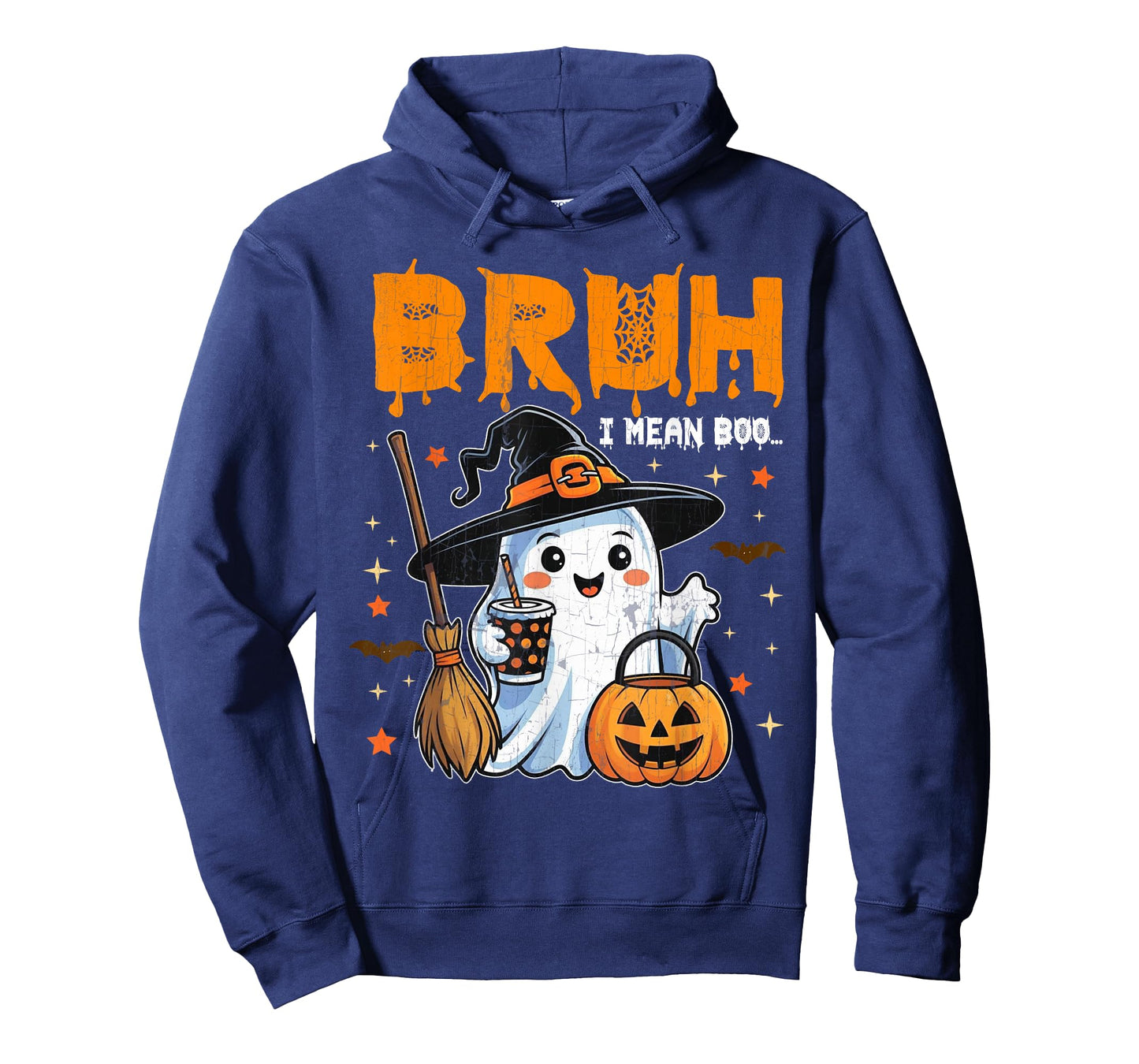 Bruh I Mean Boo Trick Or Treat Halloween Ghost Boy Girl Kids T-Shirt