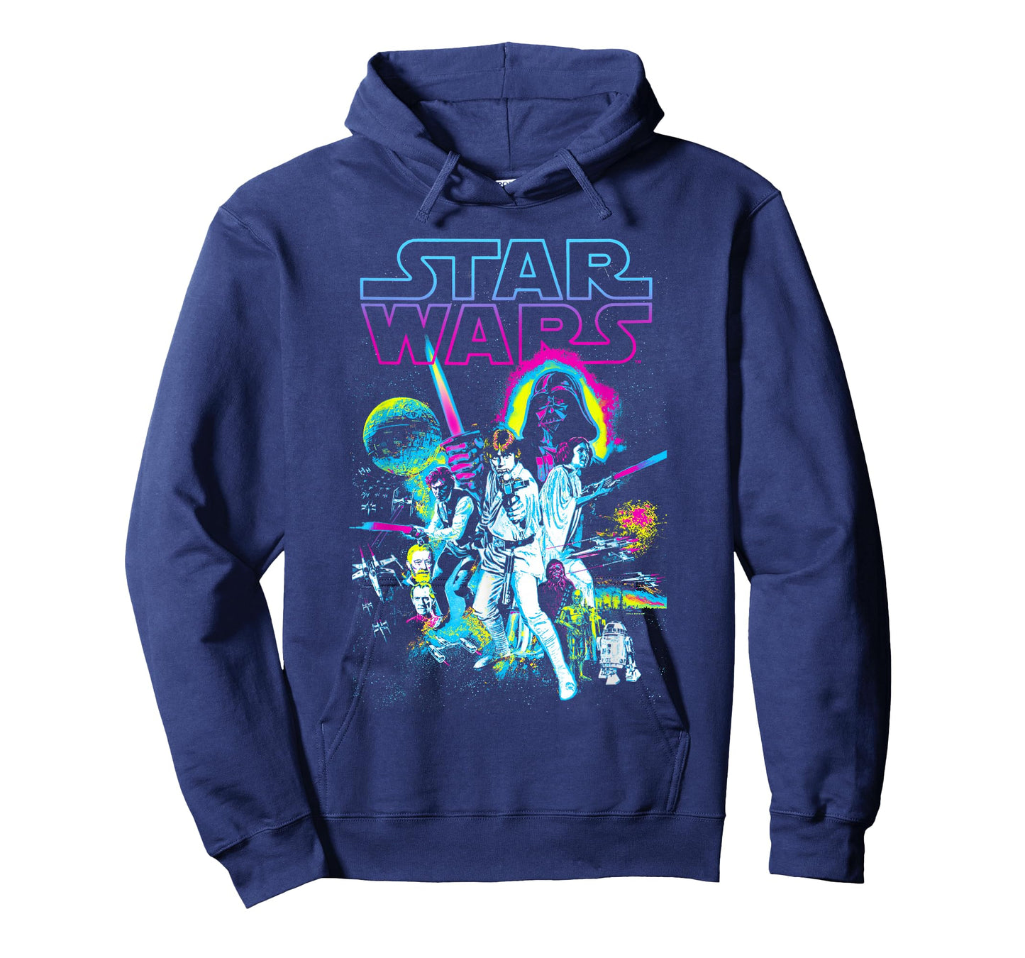 Star Wars Vintage Neon Splatter Movie Poster T-Shirt