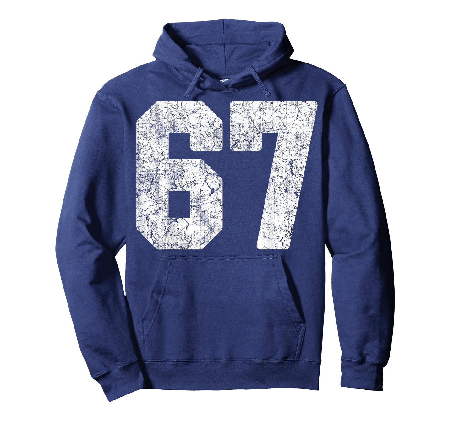 Distressed White Number 67 Jersey Player Uniform #67 Grunge T-Shirt
