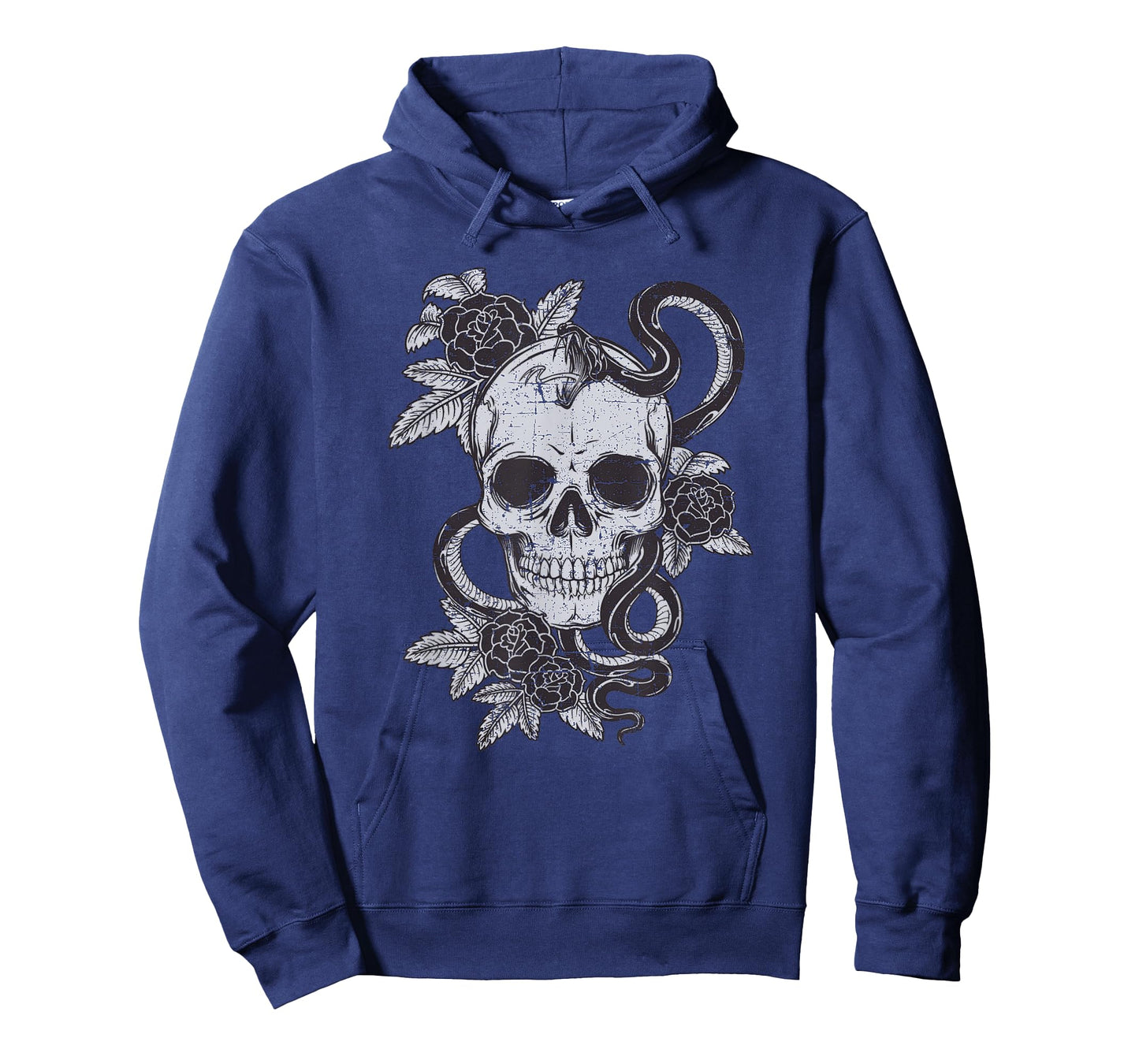 Vintage Skull Snake Rose Art Shirt Old School Tattoo Tee T-Shirt