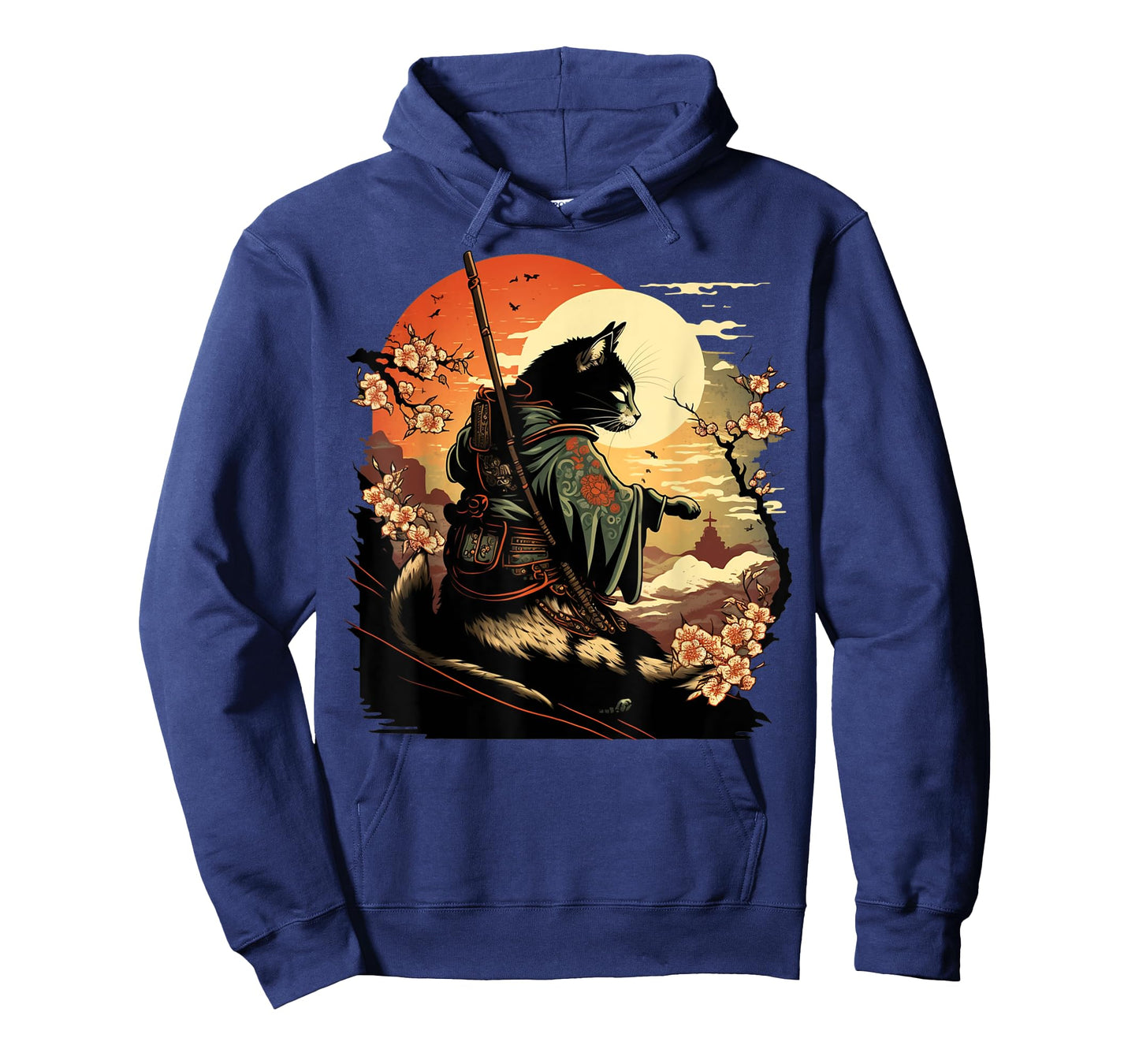 Japanese Art Cat Ninja Ukiyo-e Anime Style Samurai Cat T-Shirt