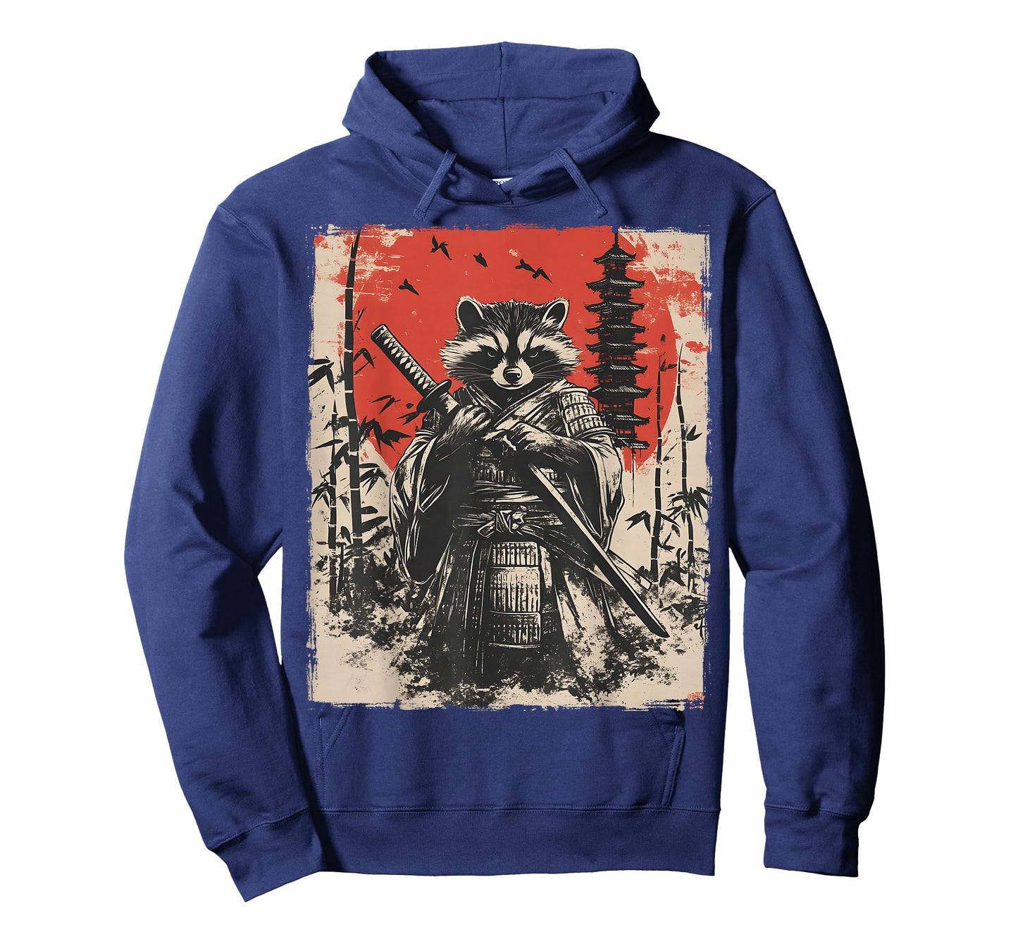 Samurai Raccoon Japanese Funny Vintage Ukiyo-e Art T-Shirt