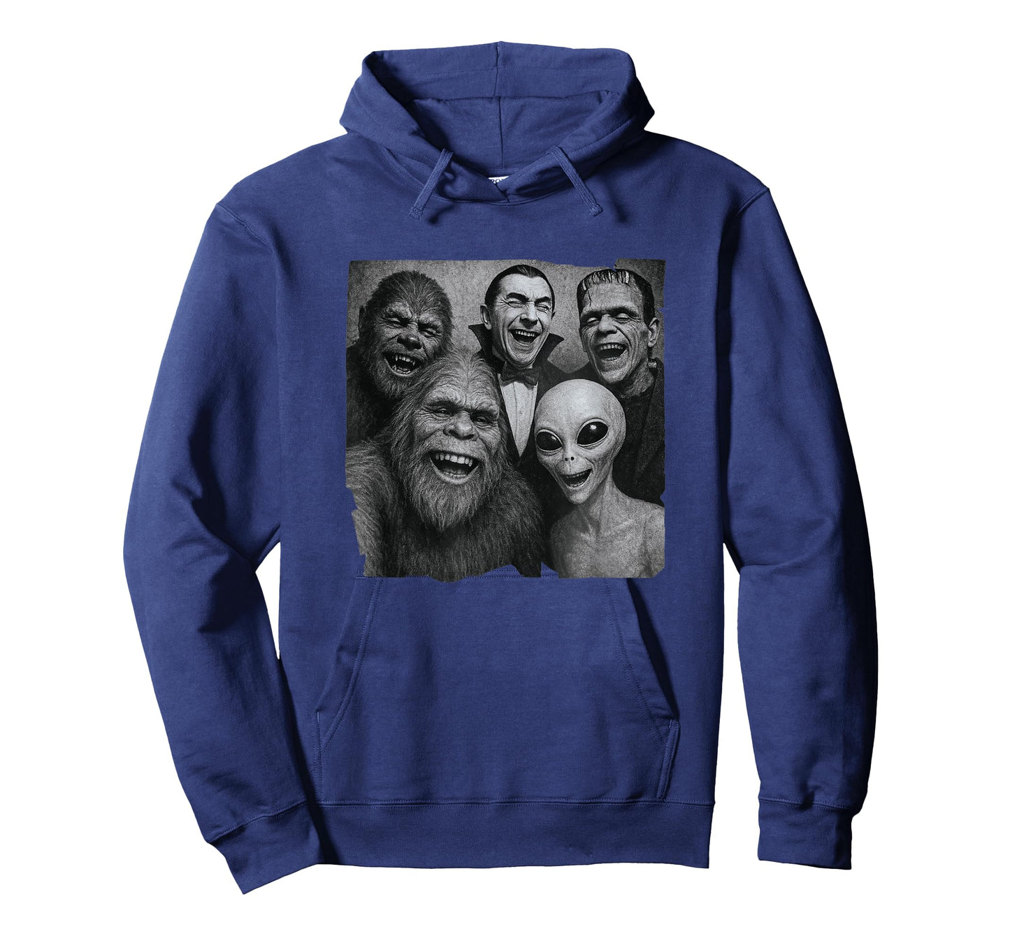 Halloween Bigfoot Alien Dracula Frankenstein Wolf Man Selfie T-Shirt